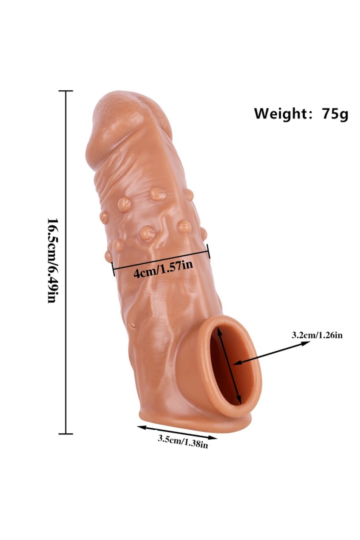 16 cm uzunlukta Testis halkalı Tırtıklı silikon penis kılıfı ve 3 lü Penis Halkası 2