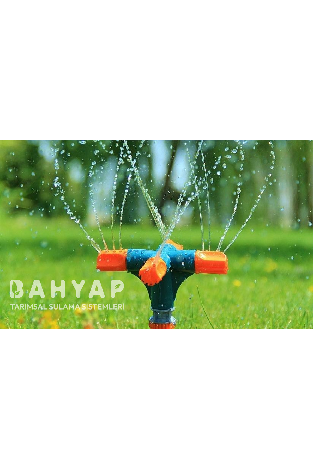 Kazıklı 4lü Sprink Bahçe Çim Sulama Fıskiyesi (Uzun Nozul) 3