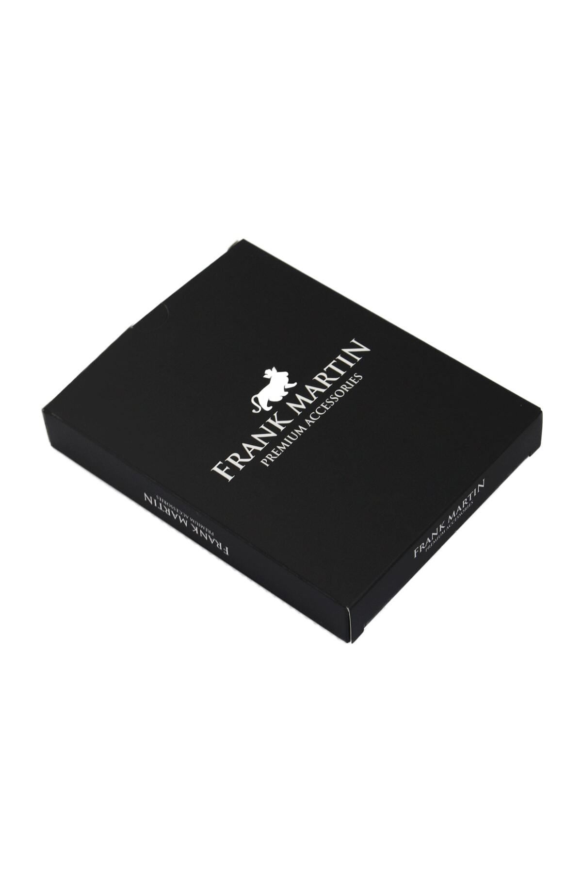کارت دار مردانه و زنانه قهوه اعتباری ویزیت اصلی مدل چرمی SLIM BOXED یونیسکس Frank Martin