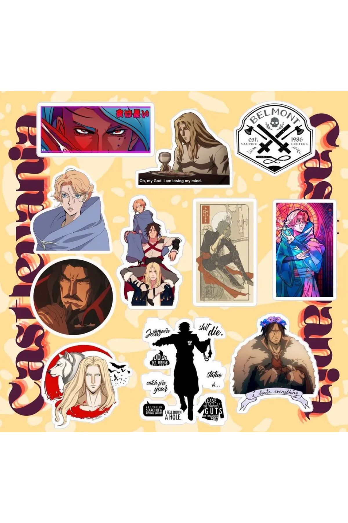 Castlevania Sticker Seti | Laptop Notebook Telefon Etiket