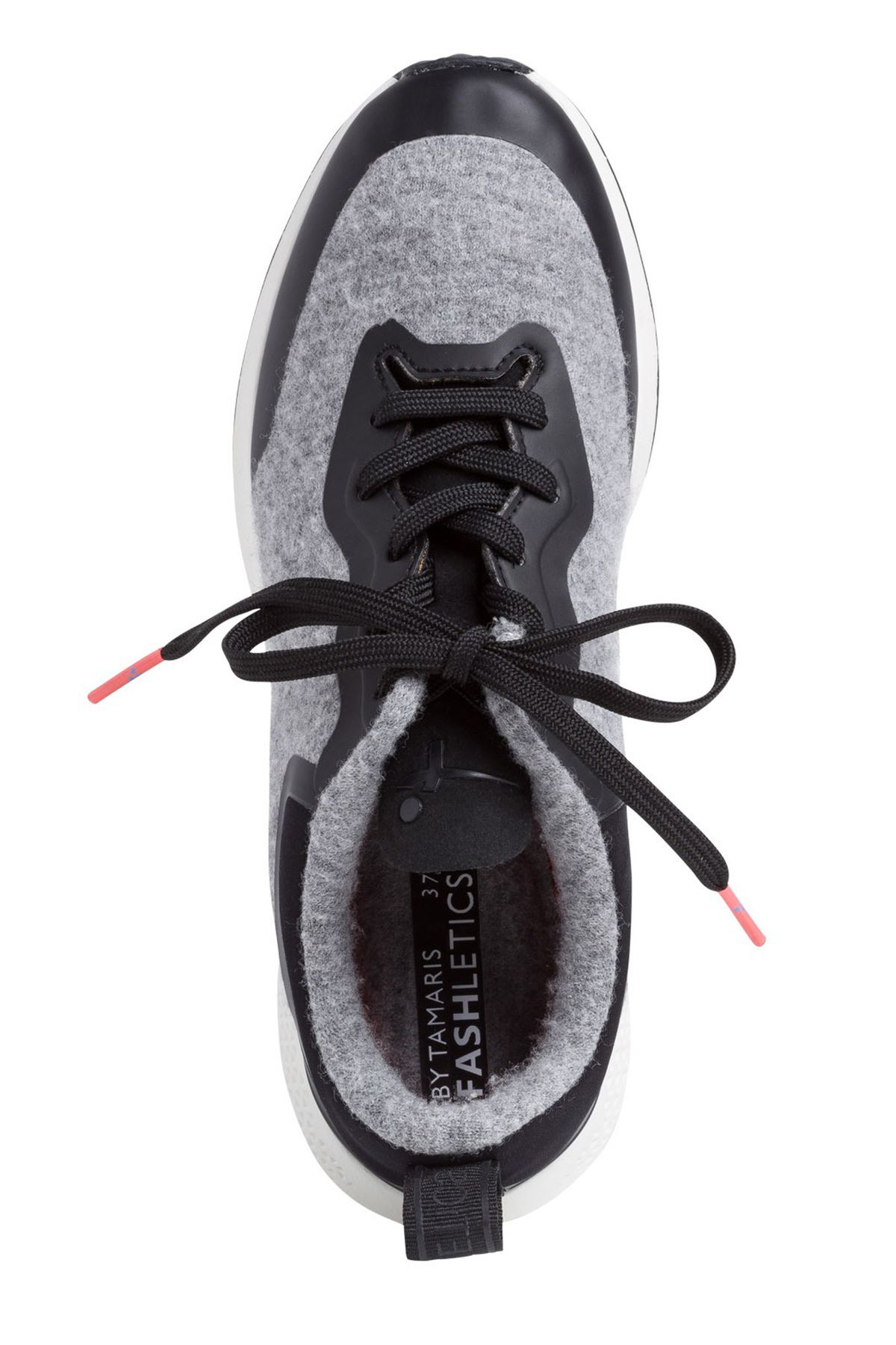 Tamaris-1-23734-24 201 Damen Gri/Siyah Grau/Schwarz sportlicher Halbschuh Spor Ayakkabı 5