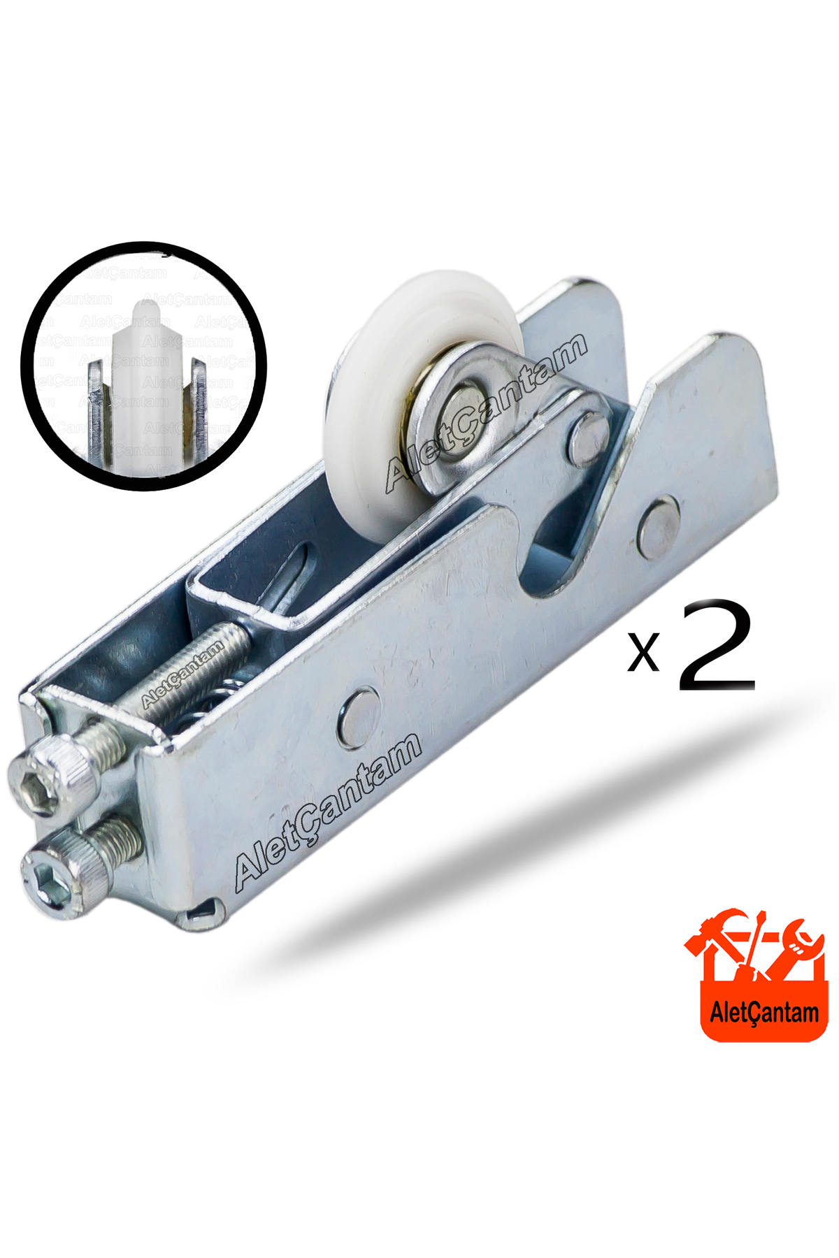 ALETÇANTAM Gama Sürgülü Kapak Gardrop Tekerleği Dolap Tekeri 1 Kapak Set