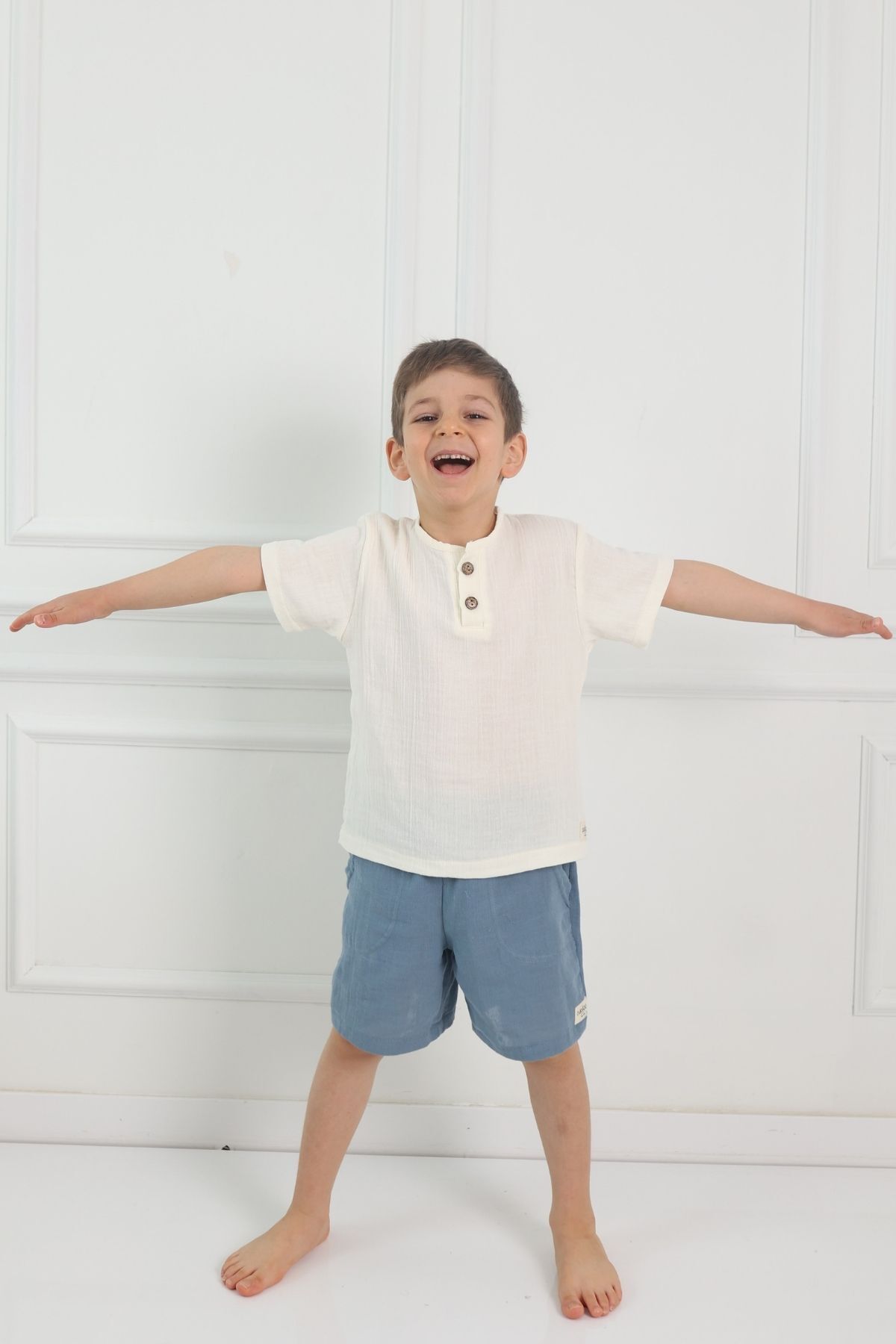 Cuckoo Cotton-Children's Shorts Muslin Fabric 2