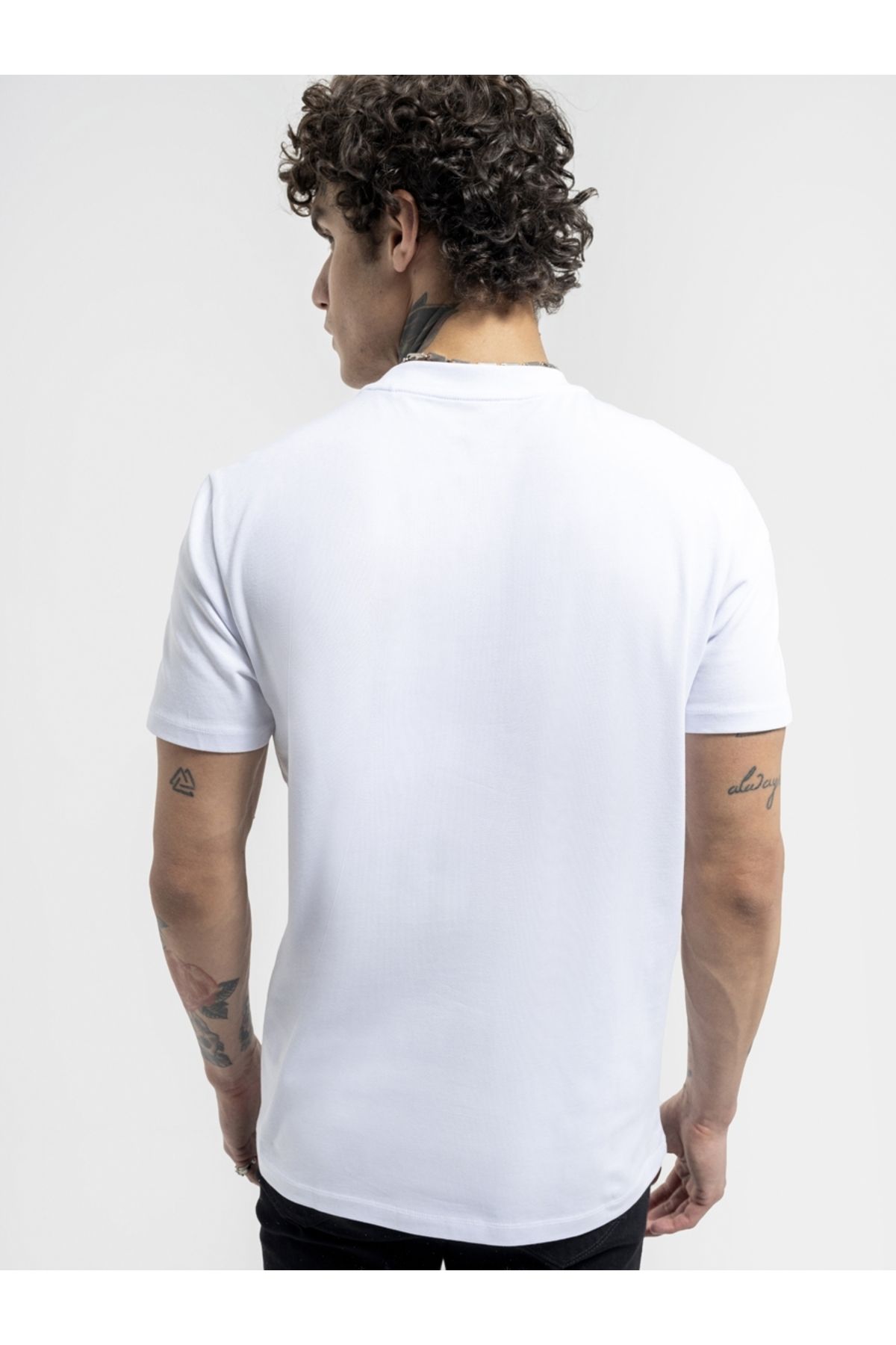 تی شرت سفید مردانه Tshirt Loose Fit K.Kol 5590 Loft