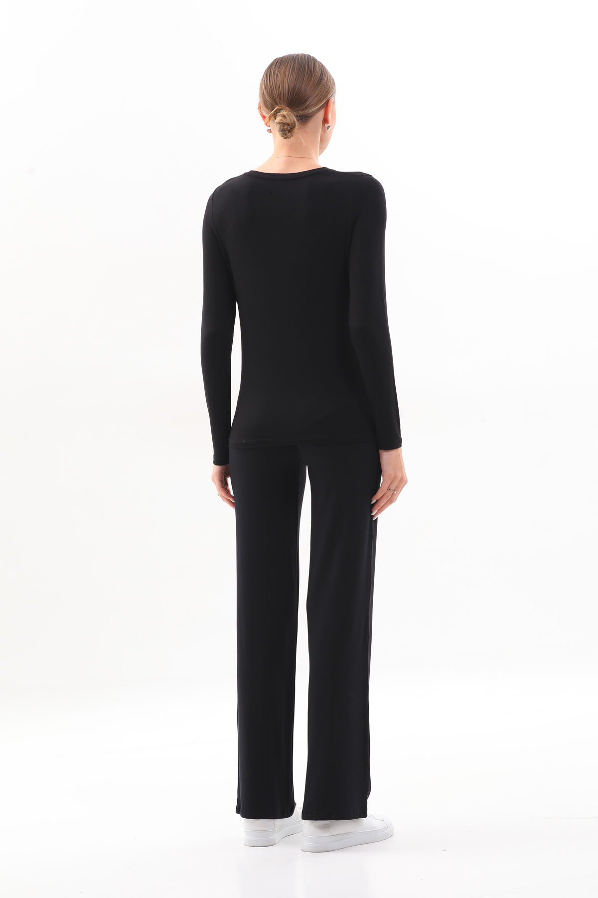 Extra weiche lange Viskosehose Home&Outdoor-Schwarz - 