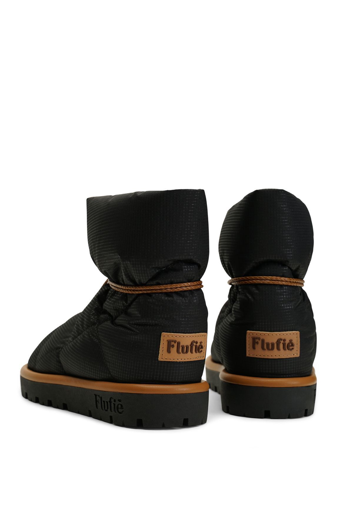 Flufie Kaz Tüyü Unisex Bot Klasik Serisi Jet Black görsel 7