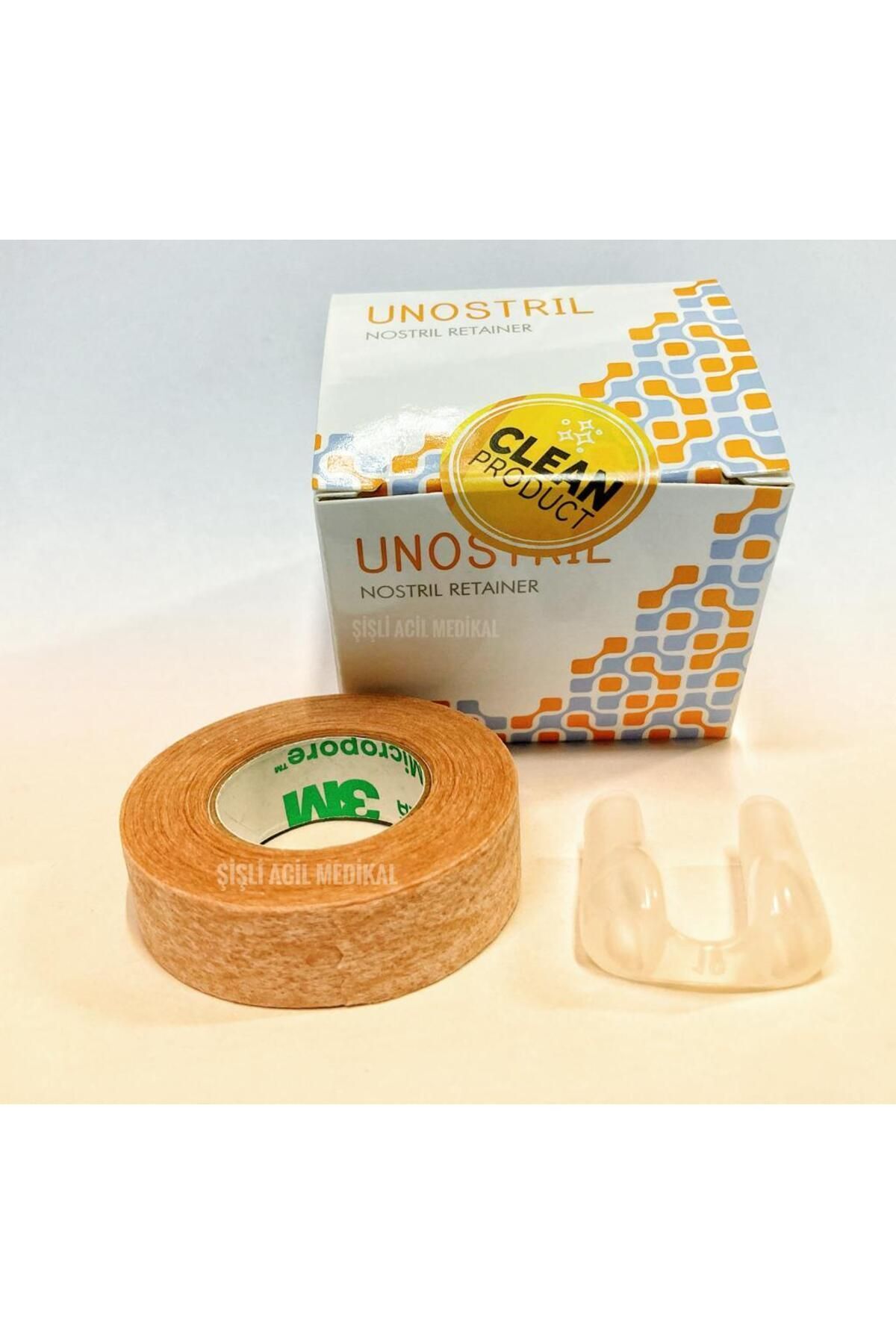 UNOSTRİL Nostril Retainer No 8 Burun Deliği Şekillendirici + ( 3M Micropore bant ile birlikte )