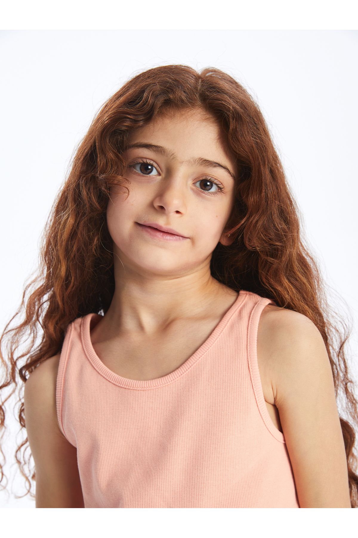 LC Waikiki Dziewczęcy Tank Top Z Okrągłym Dekoltem – Model Podstawowy Kobieta - 6–7 years