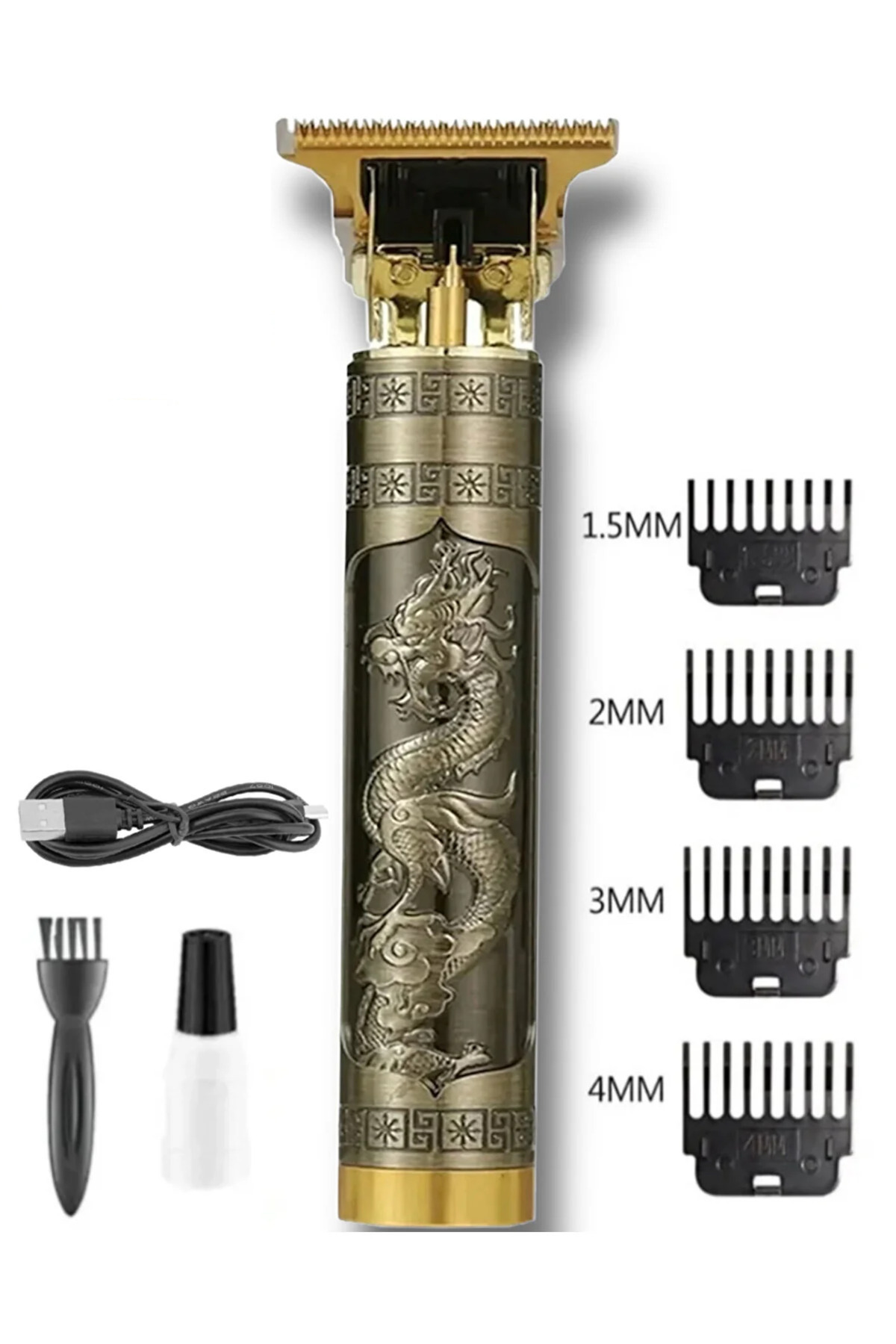 Modizu Çelik Kasa Erjderha Profesyonel T-bıçak Saç Sakal Ense Çizim Lazer Epilasyon Öncesi Tıraş Makinesi