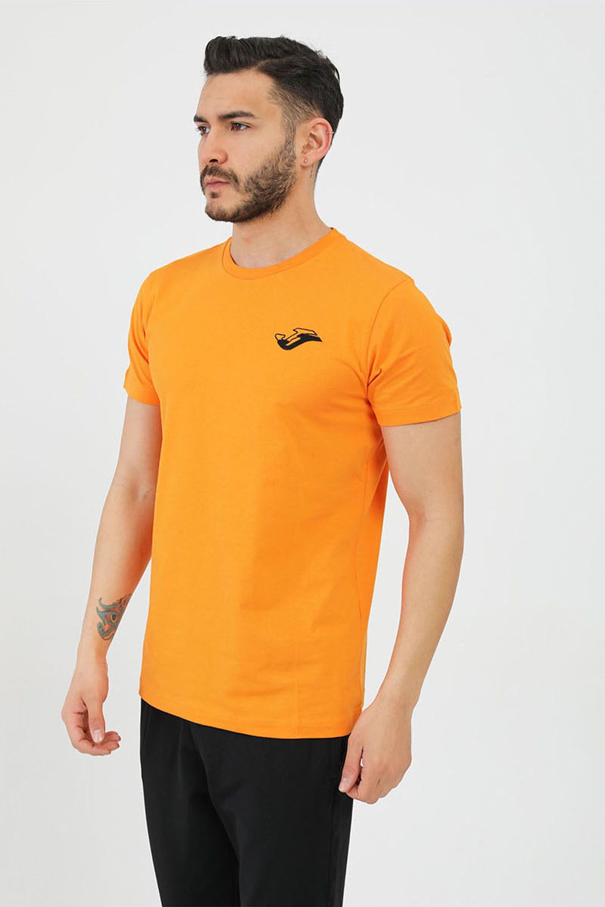 T shirt orange homme outlet