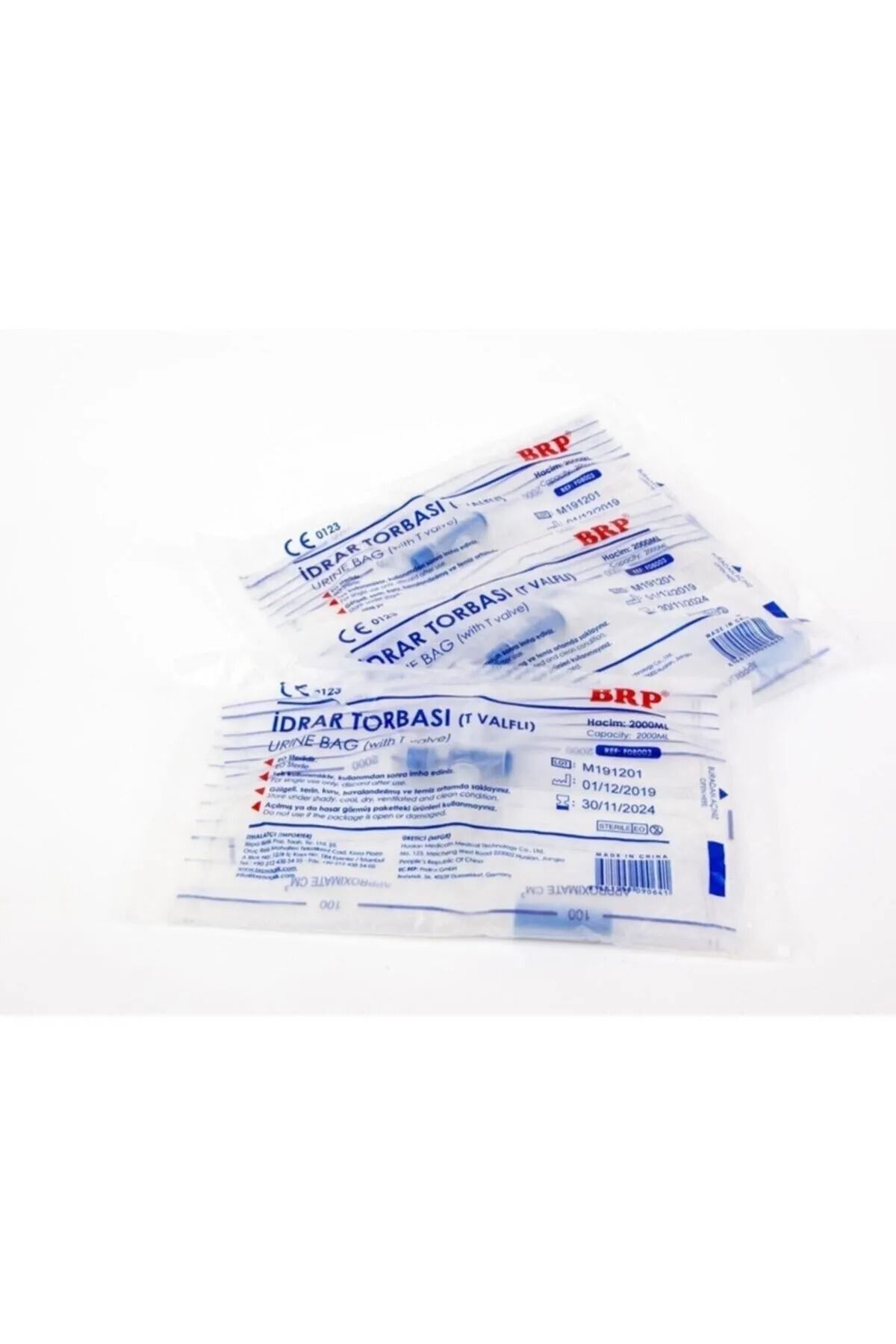 İdrar Torbası T Musluklu 2000ml Tekli Steril Paket 10 Adet - 1