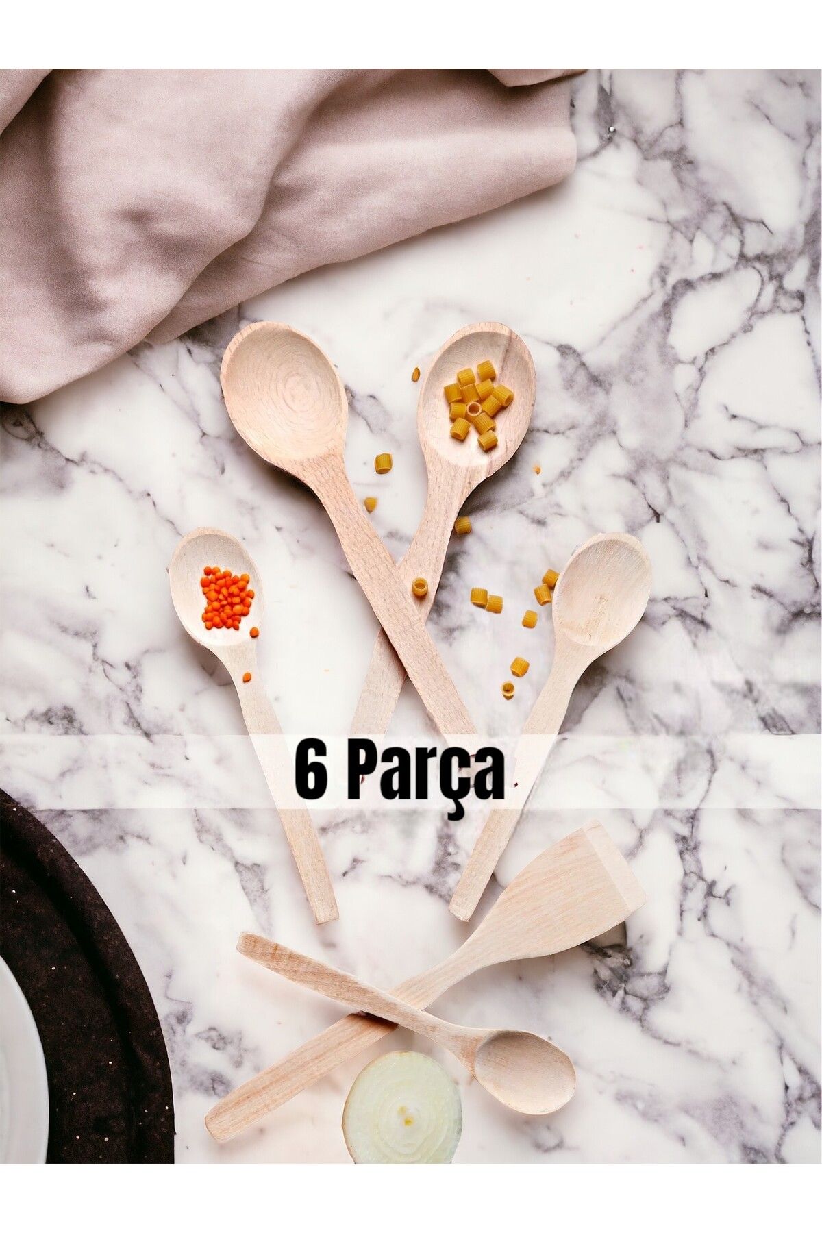 Nesto Home-6 Piece Wooden Spoon Set 1