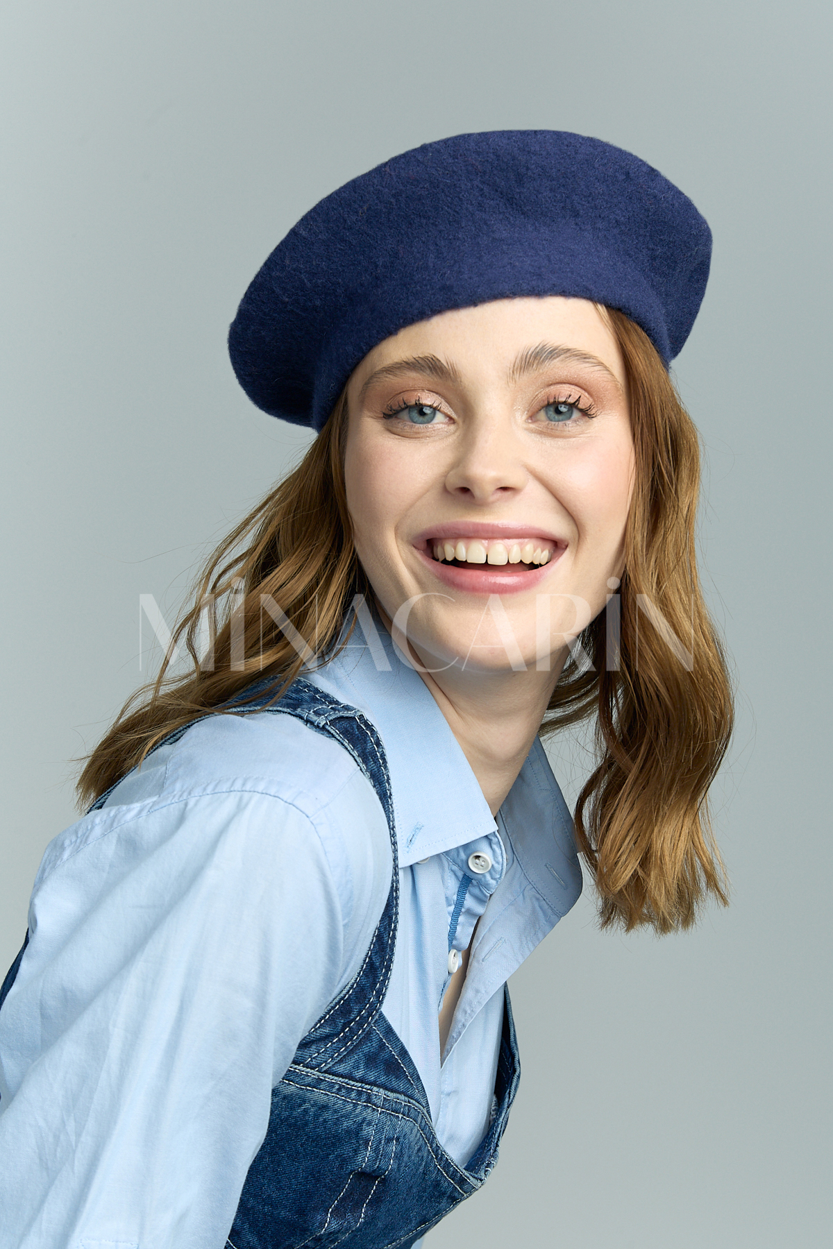 French Painter Felt Beanie indigo