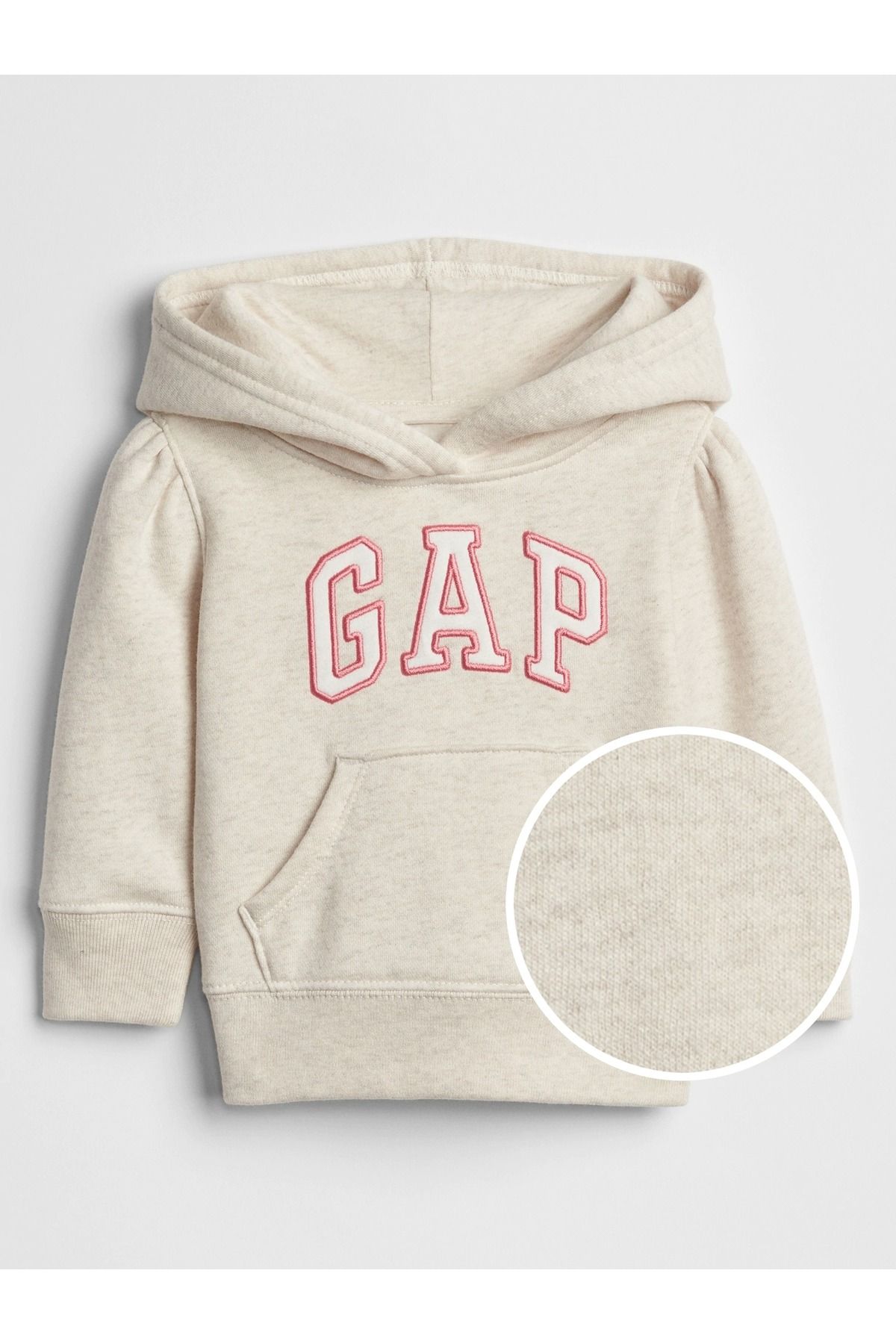 GAP Baby Girl Бежевая толстовка с капюшоном и логотипом Gap 618806