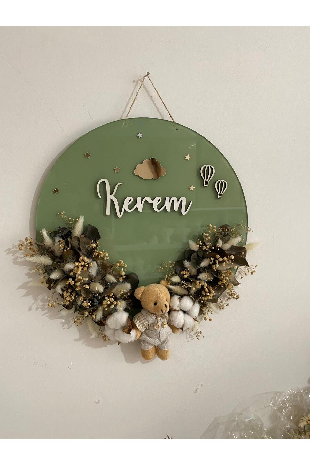 Pırıltılı Dizaynlar Yeşil Ayıcıklı Kapı Süsü fotoğrafı 3 (önizleme)