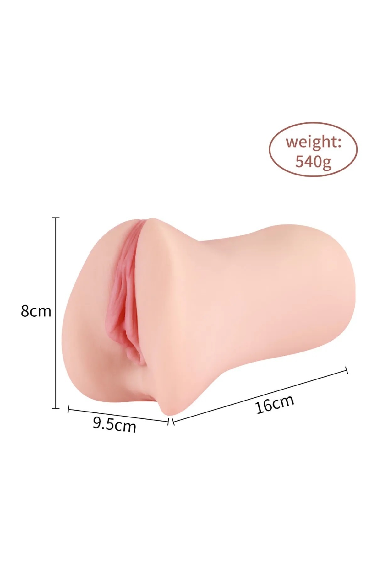 Büyük Boy 16 Cm Gerçekçi Ten Dokusunda Realistik Suni Vajina Mastürbatör 6