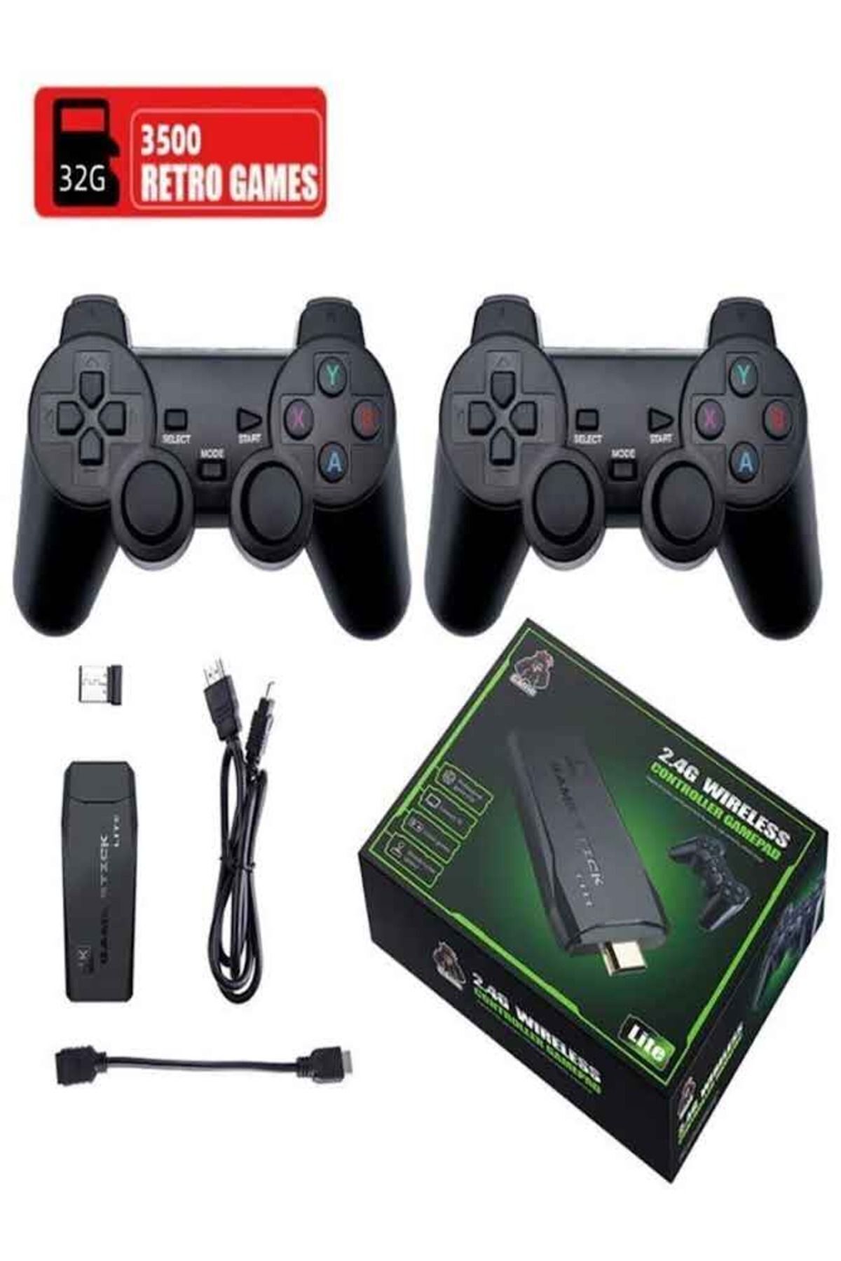 2.4g Kablosuz Çift Kol Retro Oyunlar 4K Game Stick 20000 Oyun Deneyimi 3