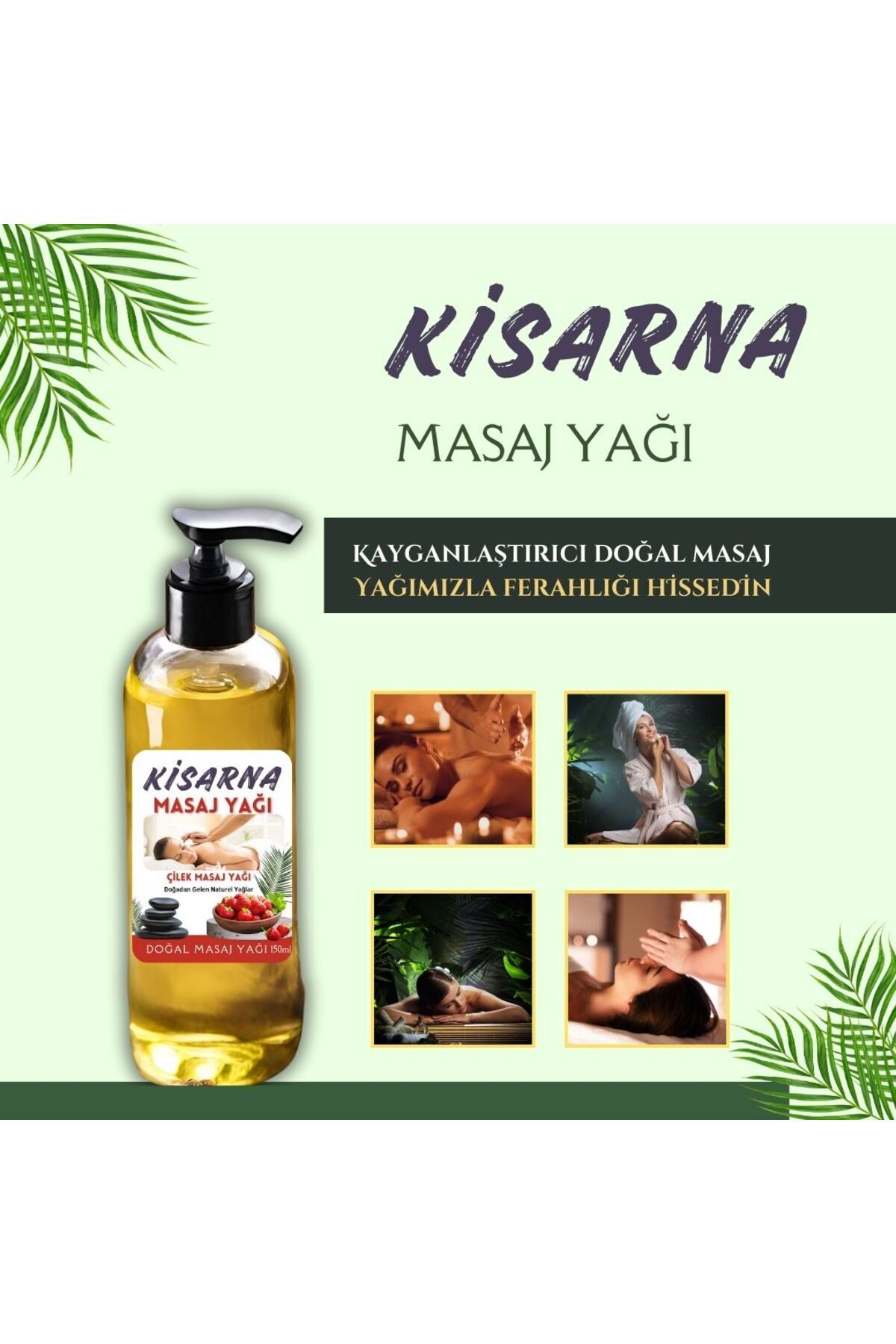 Çilek Kokulu Büyük Boy Kayganlaştırıcı Masaj Yağı 150 ml  Vücut Yağı 3