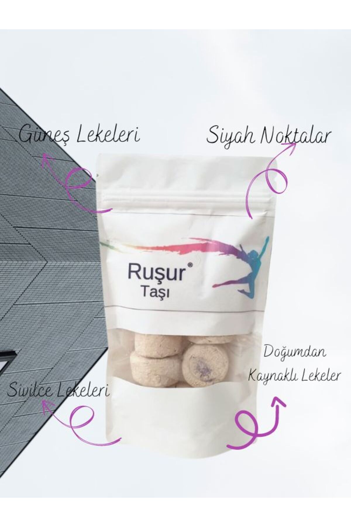 SHININGSHOP Ruşur Taşı 4 Adet Orijinal