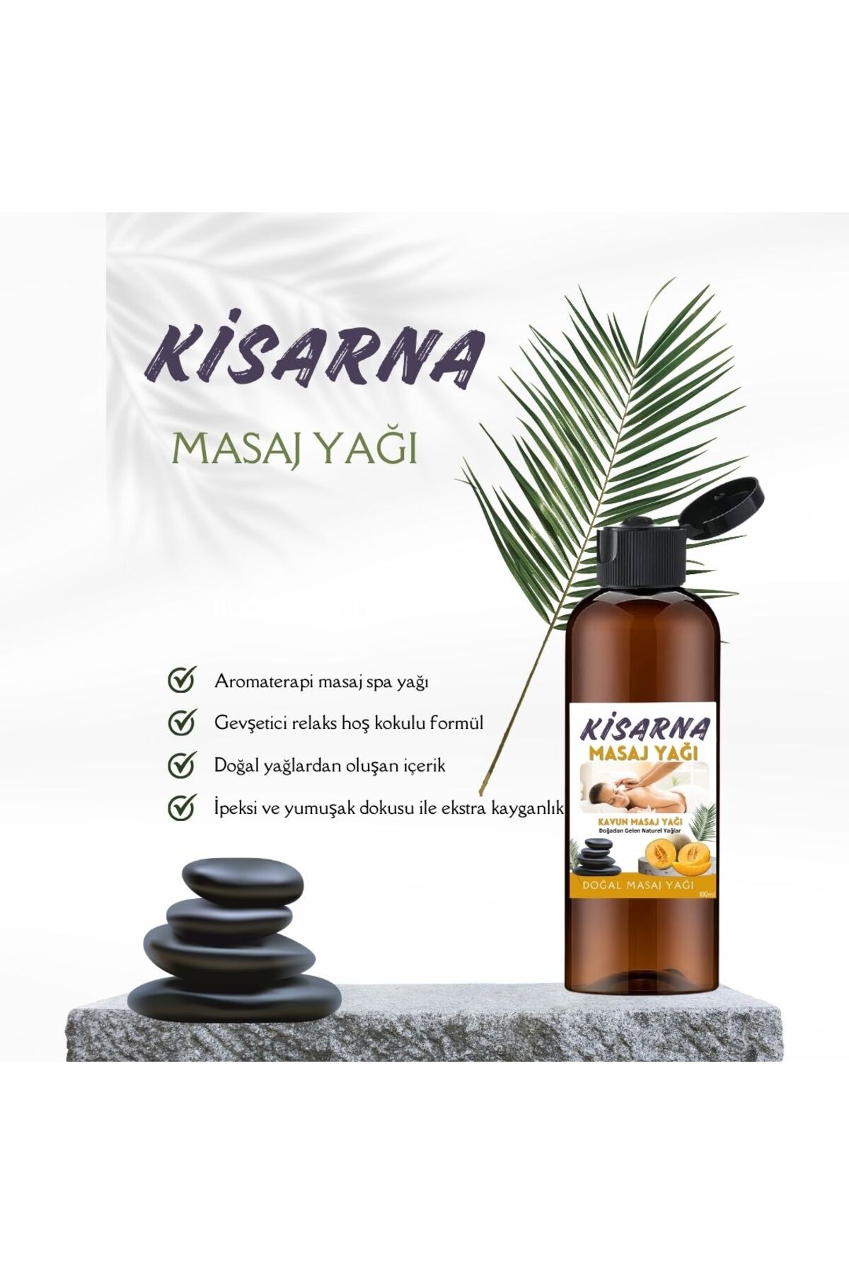 Fitnes Masaj Ve Vücut Yağı, Kayganlaştırıcı Masaj Yağı Seti 100 Ml Kavun 50 Ml Lavanta Aromalı Yağ 4