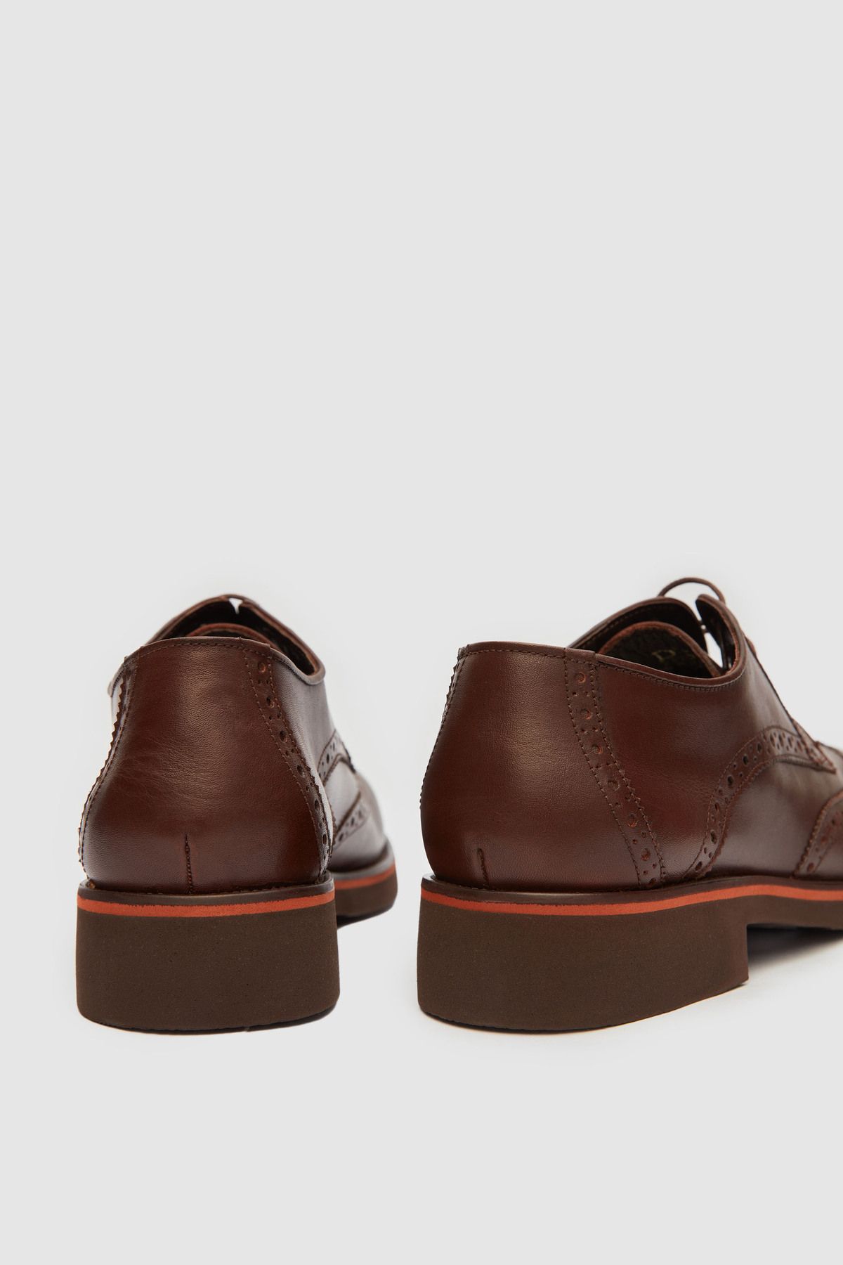 D'S Damat کفش های الگوی کلاسیک قهوه ای DS داماد
