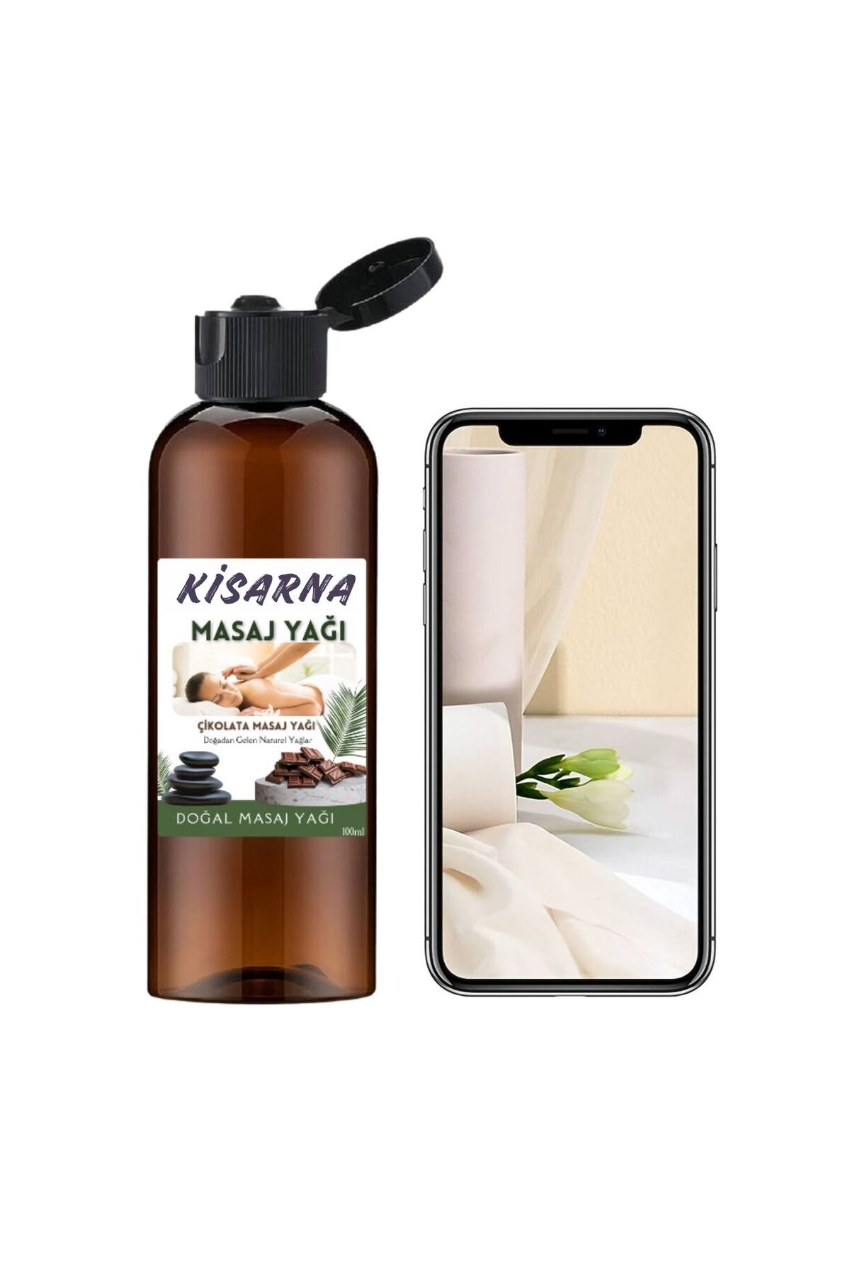 Spa Masaj Yağı Çikolata Kokulu Kayganlaştırıcı Yumuşak İpeksi His Veren 100 Ml Erkek Ve Kadın Yağı 2
