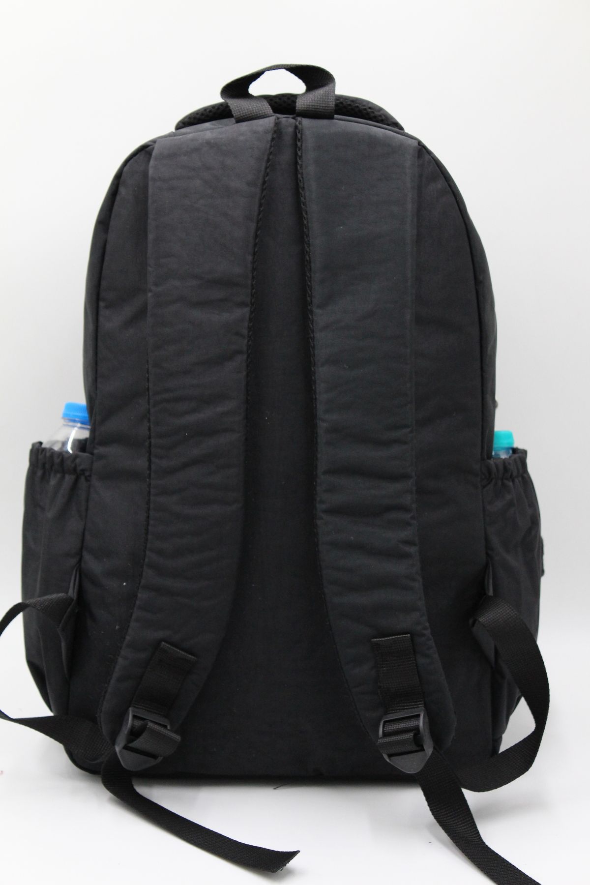 Bevitton-Water Resistant Fabric Unisex School Backpack Black 1800 5
