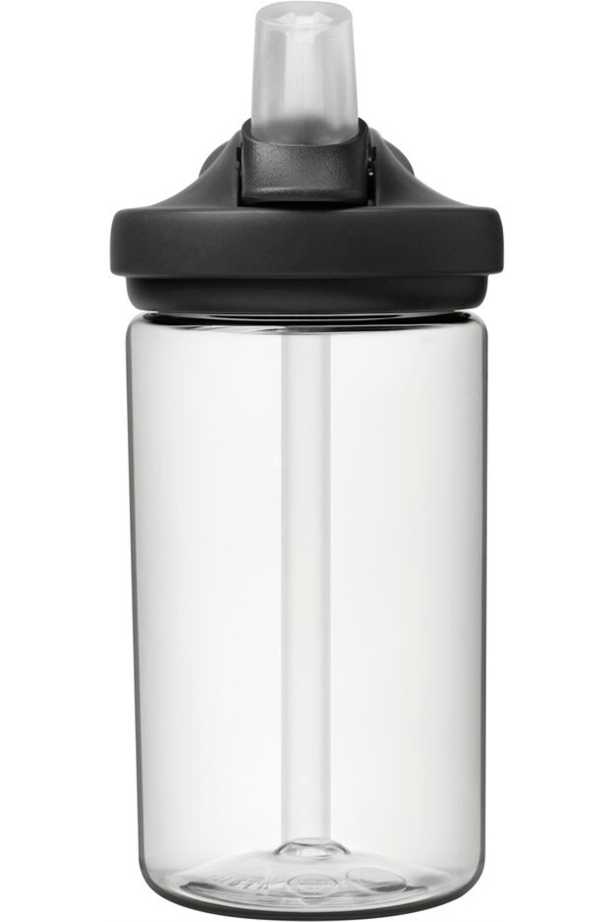 Camelbak-Eddy Clear Recycled Tritan Plastic Gray Water Bottle with Straw 400 ml 4