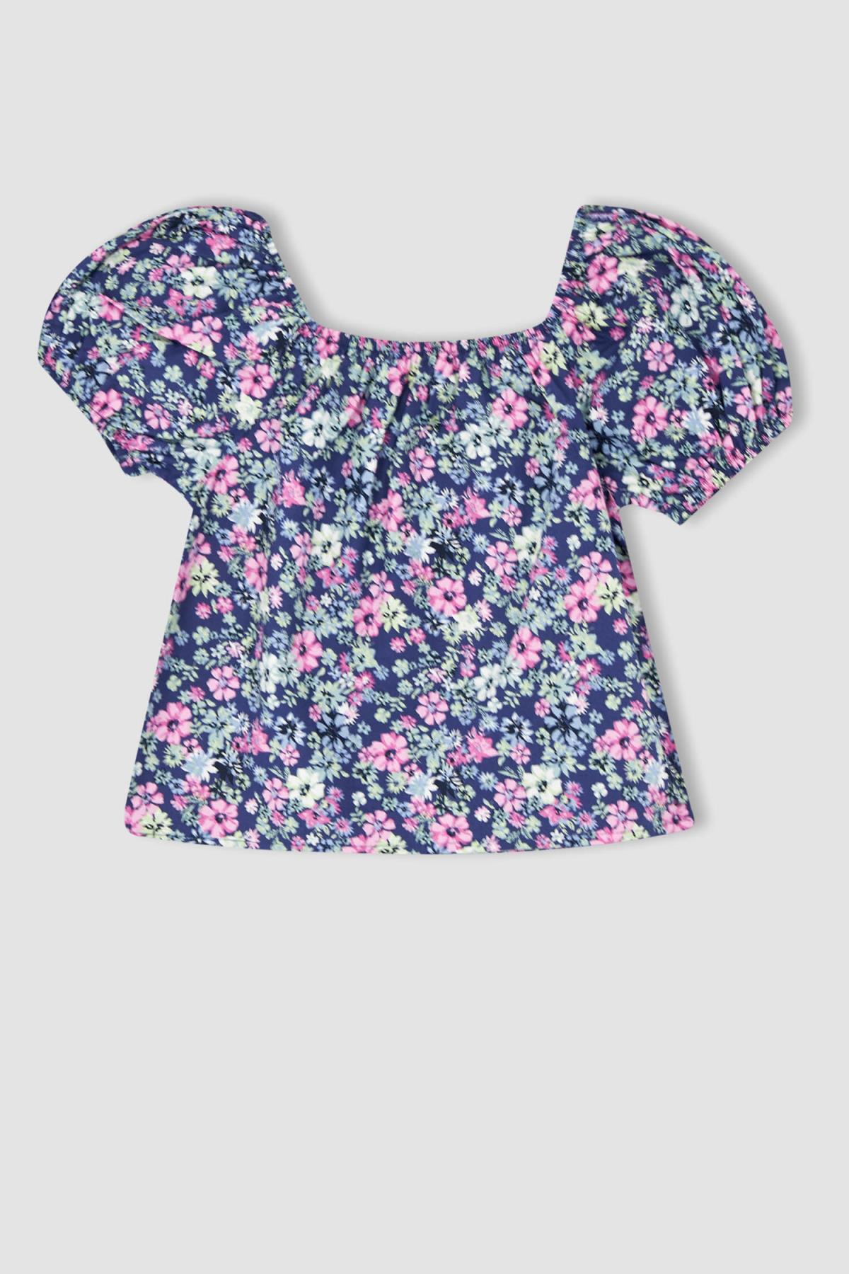 لباس مجلسی دخترانه آبی سرمه ای دفکتوDefacto | X7626A622HS اورجینال - تصویر 4