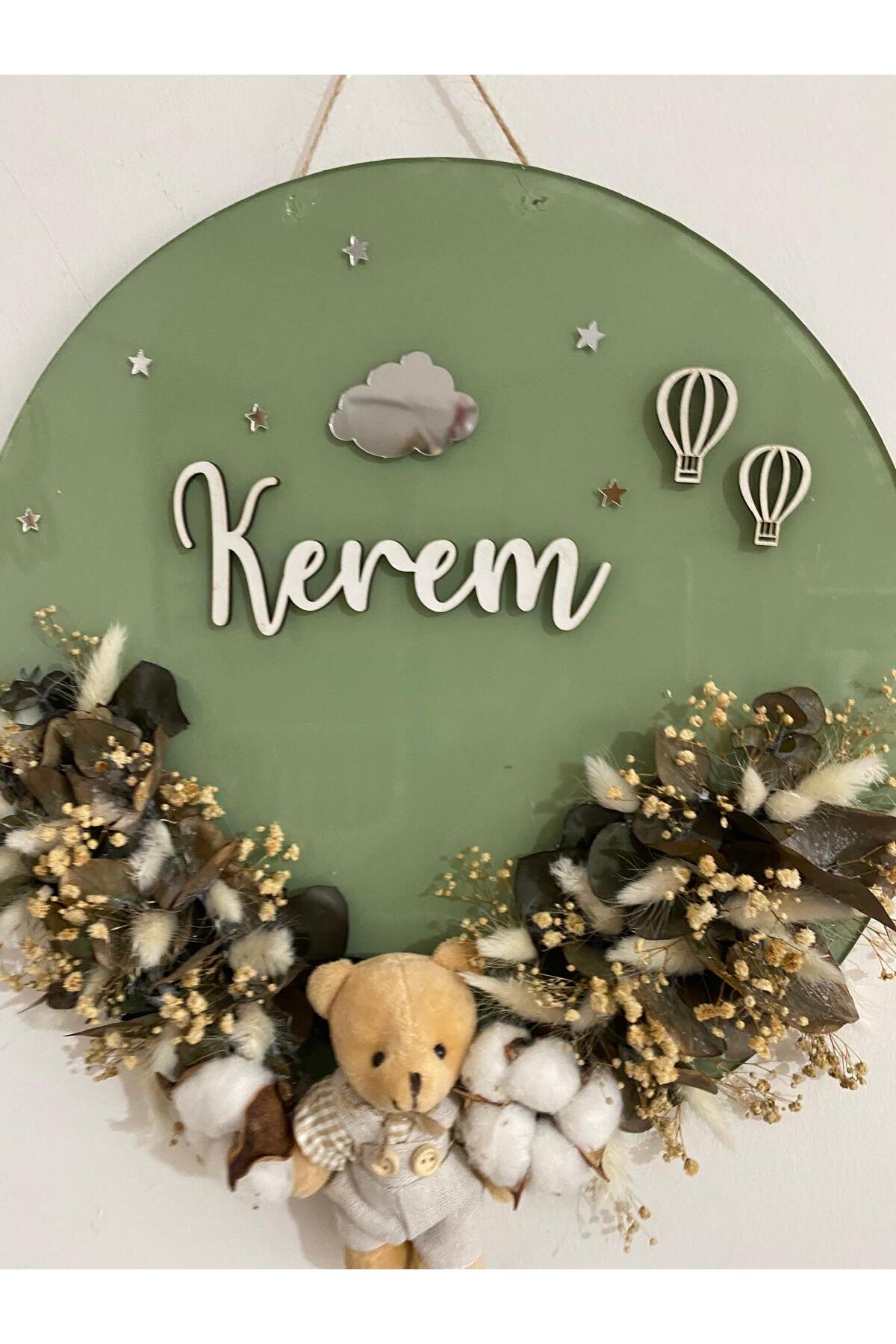 Pırıltılı Dizaynlar Yeşil Ayıcıklı Kapı Süsü fotoğrafı 5 (önizleme)