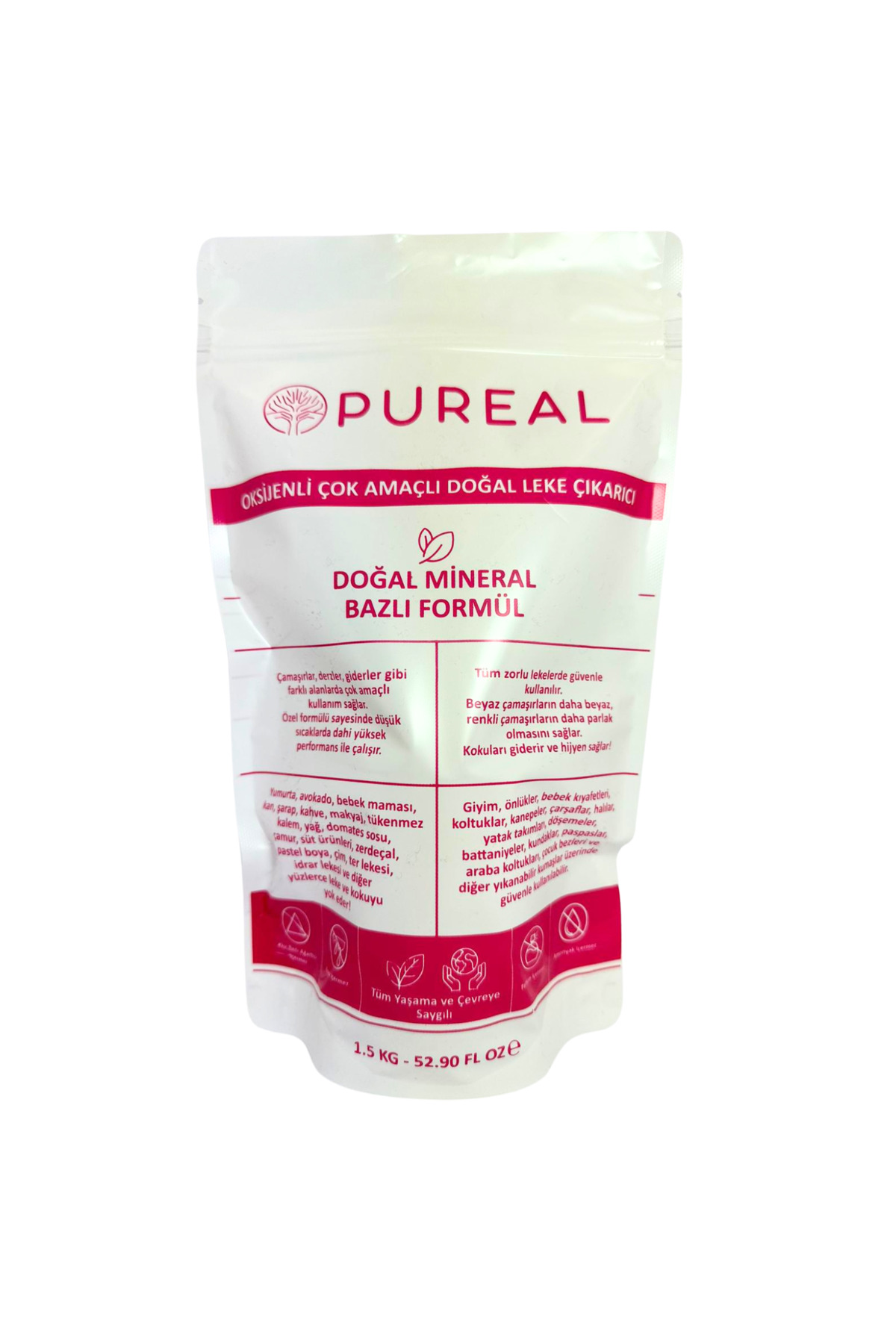 Pureal Doğal Çok Amaçlı Leke Çıkarıcı (1.5 KG)