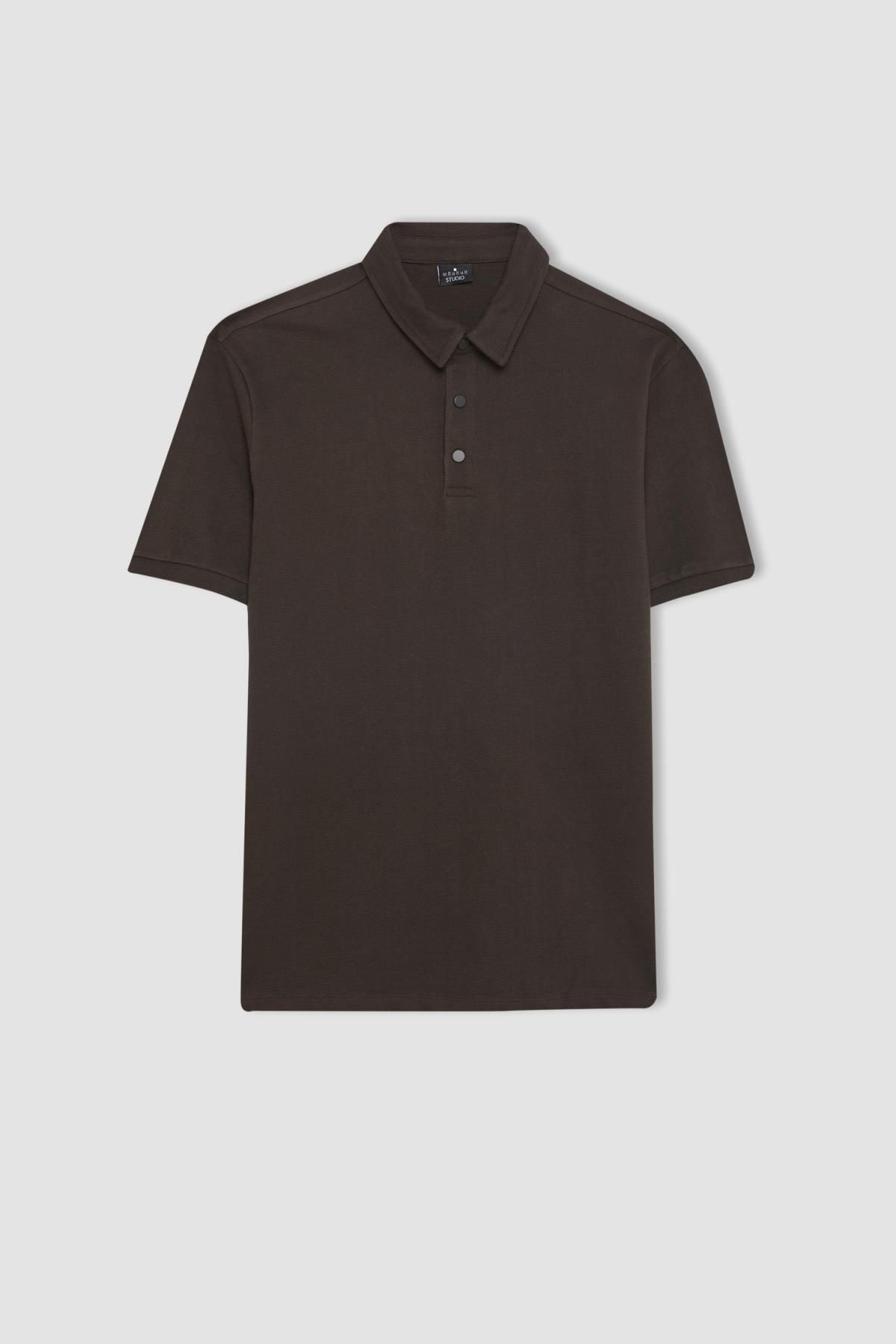 DeFacto Koszulka Polo Z Krótkim Rękawem Slim Fit C4136ax24sm Mężczyzna - XL