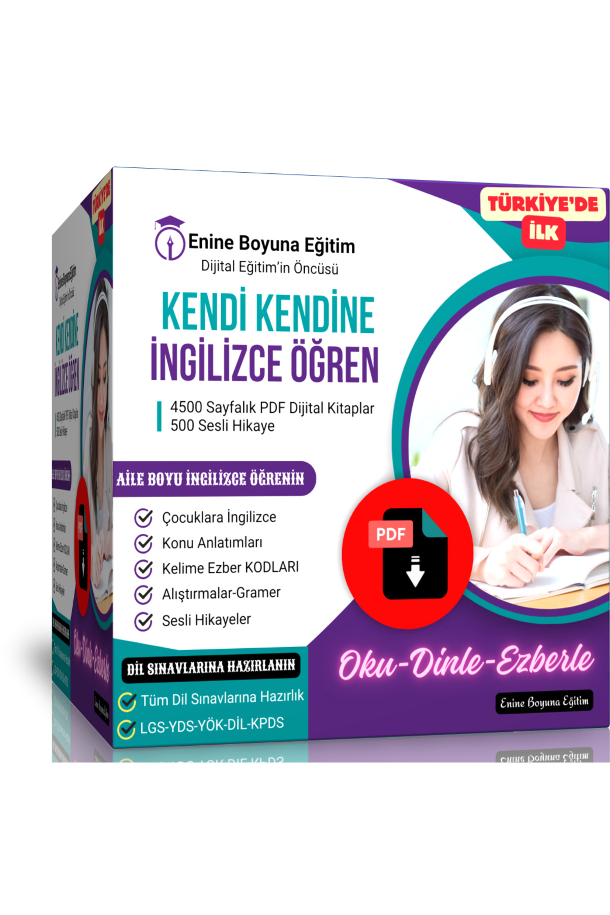 Enine Boyuna Eğitim Kendi Kendine İNGİLİZCE Öğreten Eğitim Seti