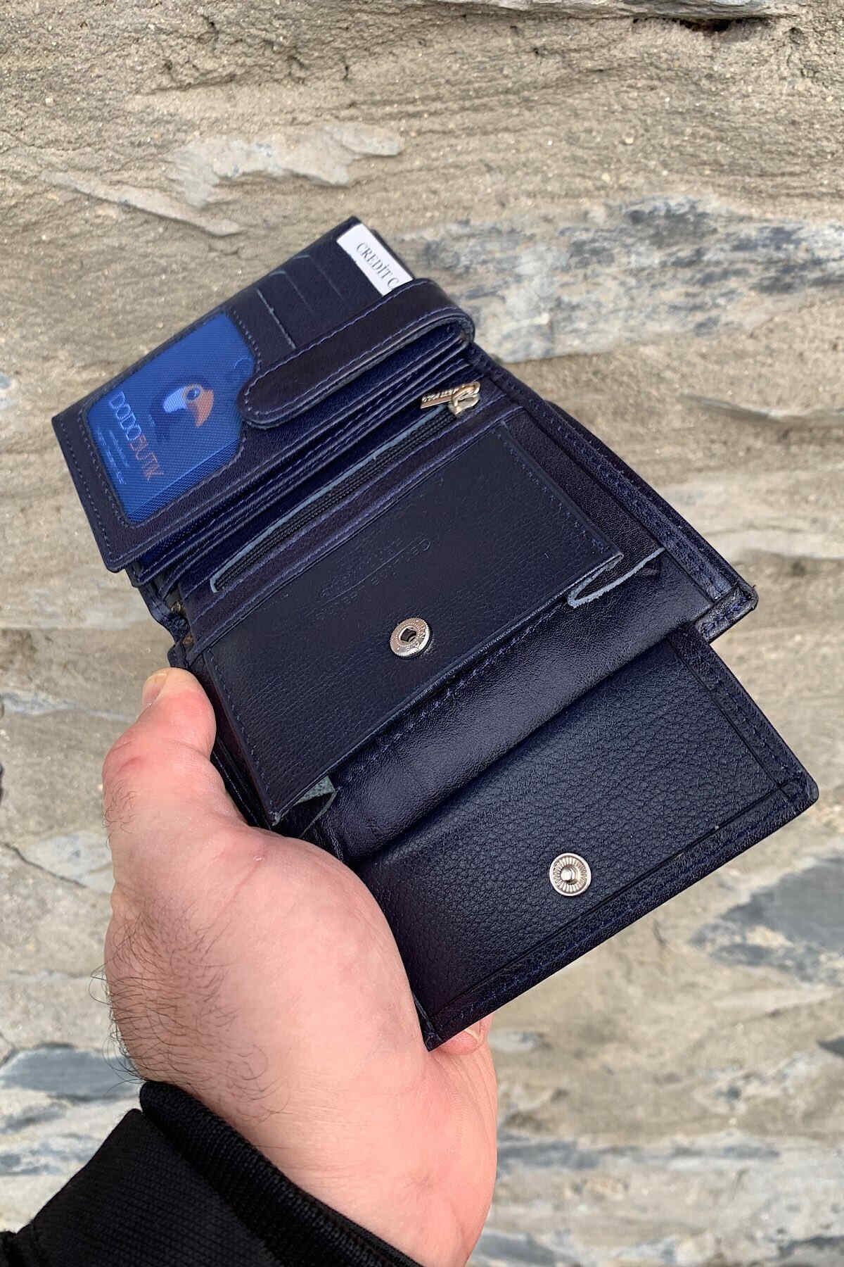 کیف پول مردانه آبی سرمه ای Dodo4men | DD03 اورجینال - تصویر 5