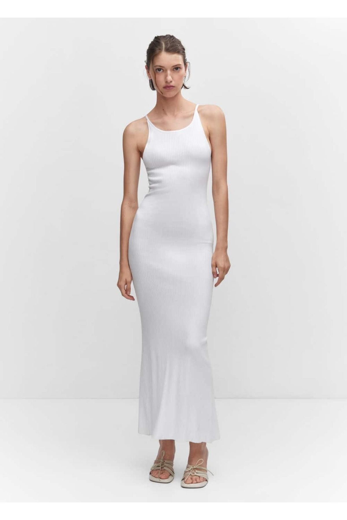 MANGO Woman-Knitwear dress with side slits 2