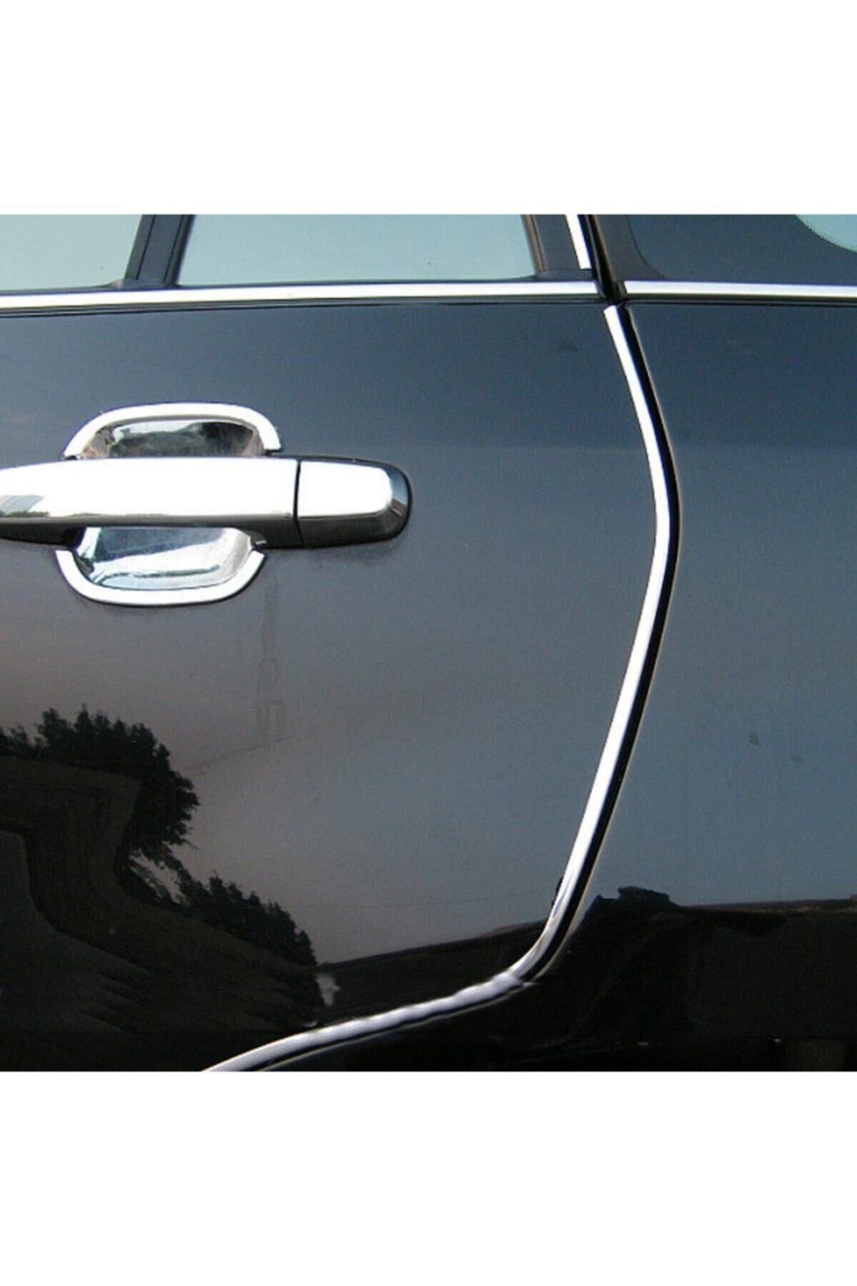 C9-Trim Auto Vehicle Decoration Strip Rubber Elastic Easy Installation 5 Meters Stripe Tape Silver Color 6