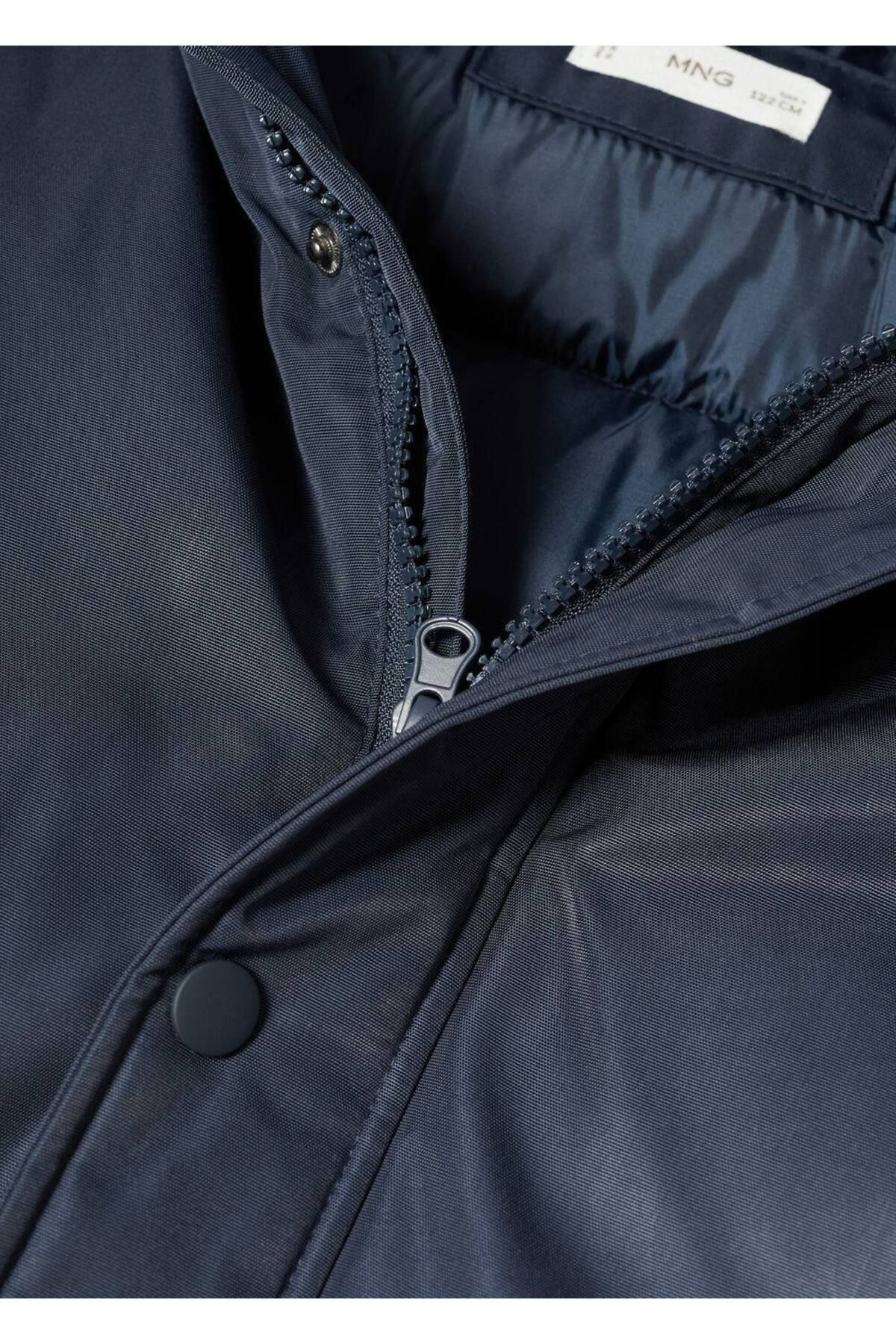 MANGO Kids-Prešívaná kapucňa Anorak 3