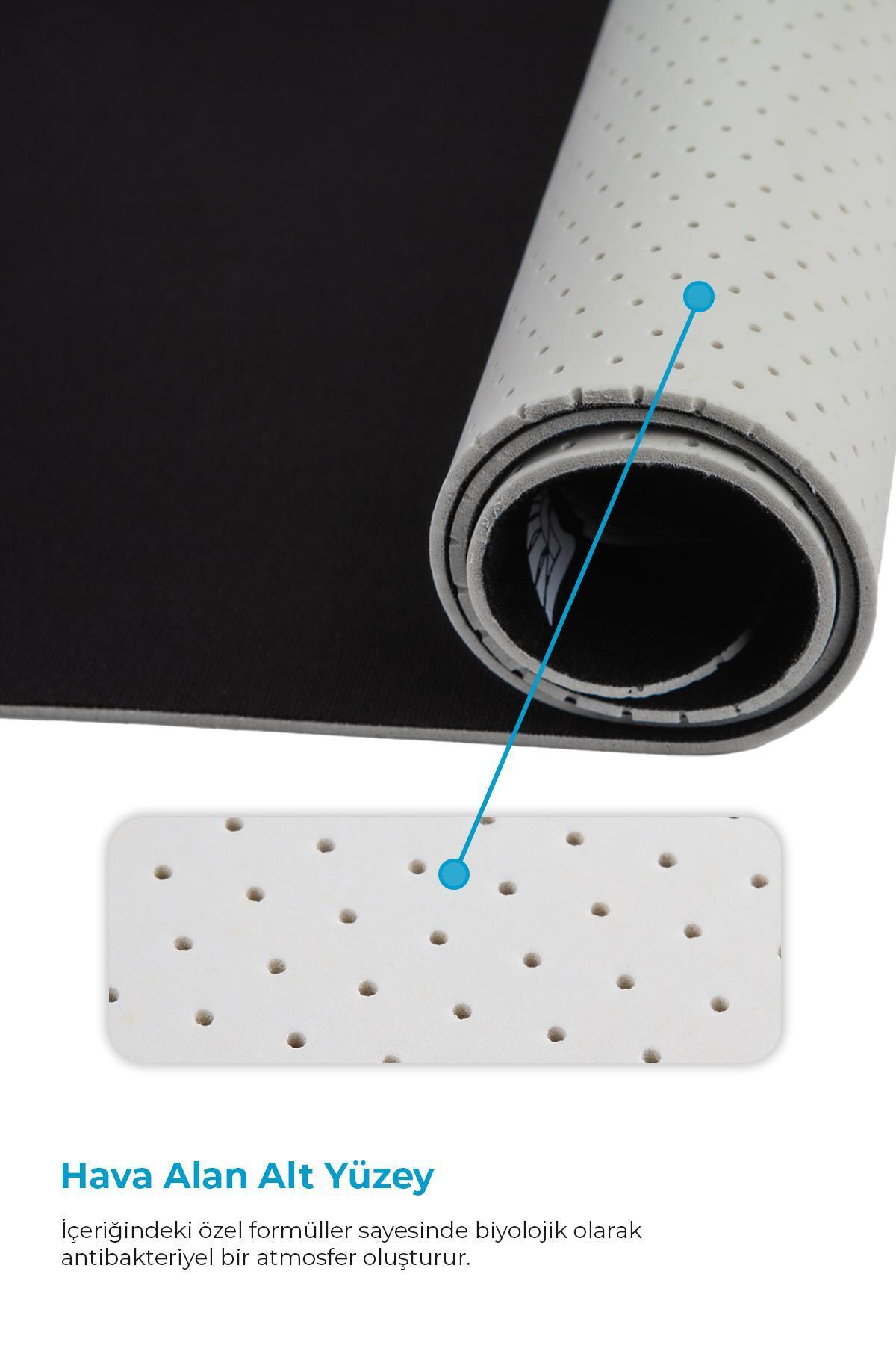 Siyah Gaming ve Ofis Mouse Pad 22x18cm Antibakteriyel Mousepad Oyuncu Uzun ve Büyük Boy Fare Altlığı 5
