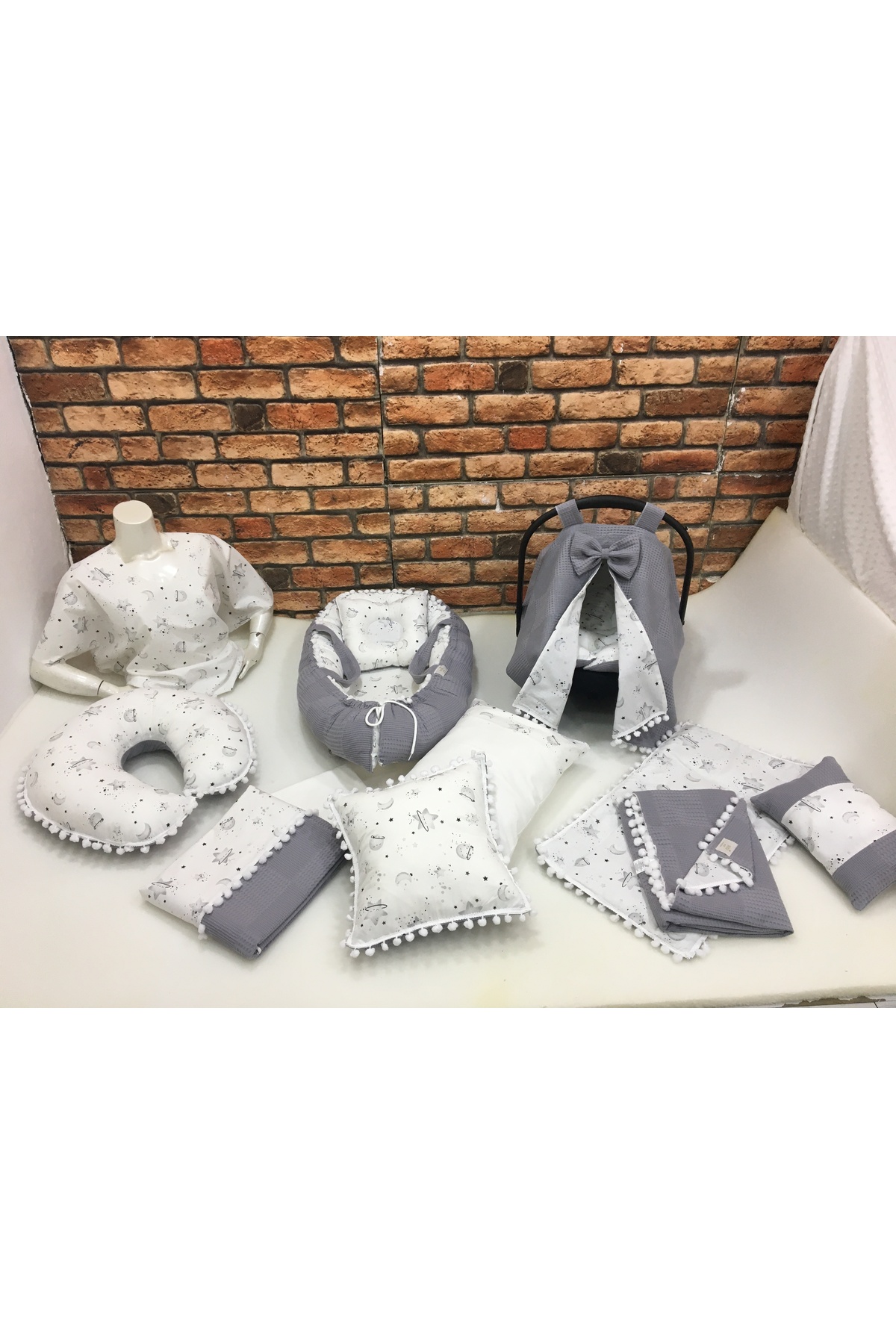 BUSEBABYHOME Çok Amaçlı Babynest , Puset Örtüsü , Alt Açma Ve Battaniye, Nevresim Takımı 15'li Set Bebek Çeyizi fotoğrafı 2 (önizleme)