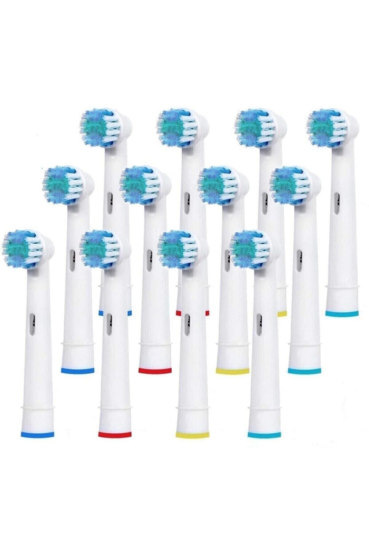 Orident Yedek Fırça Başlıkları Oral B Uyumlu 12 Elektrikli Ve Pilli Diş Fırçası