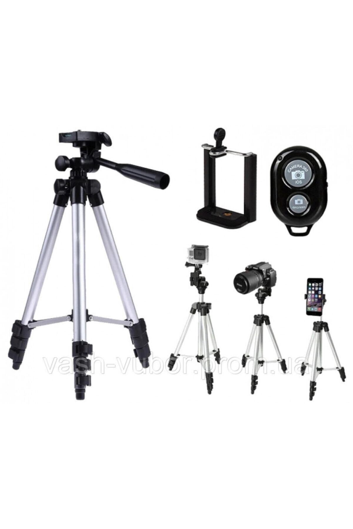 Siyah Dk-3888 Kumandalı Telefon Ve Kamera Tutucu Tripod Tripot 100 Cm Youtuber Video Büyük Sabitley
