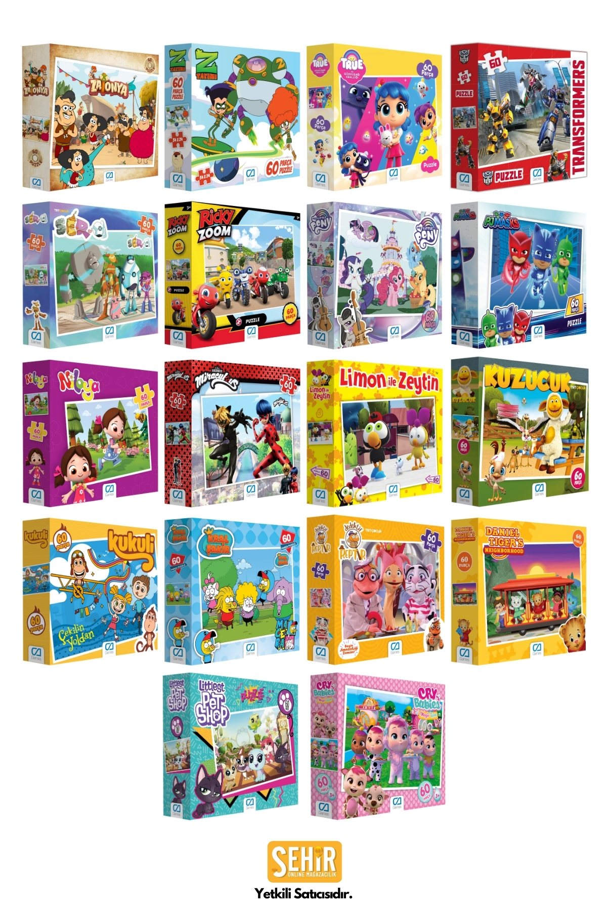 CA Games Daniel Tigers Lisanslı 60 Parça 34x24cm Çocuk Puzzle