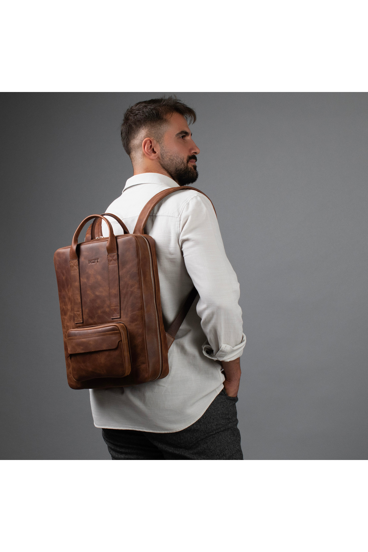 کوله پشتی زنانه قهوه ای MOFT | proform اورجینال - تصویر 6