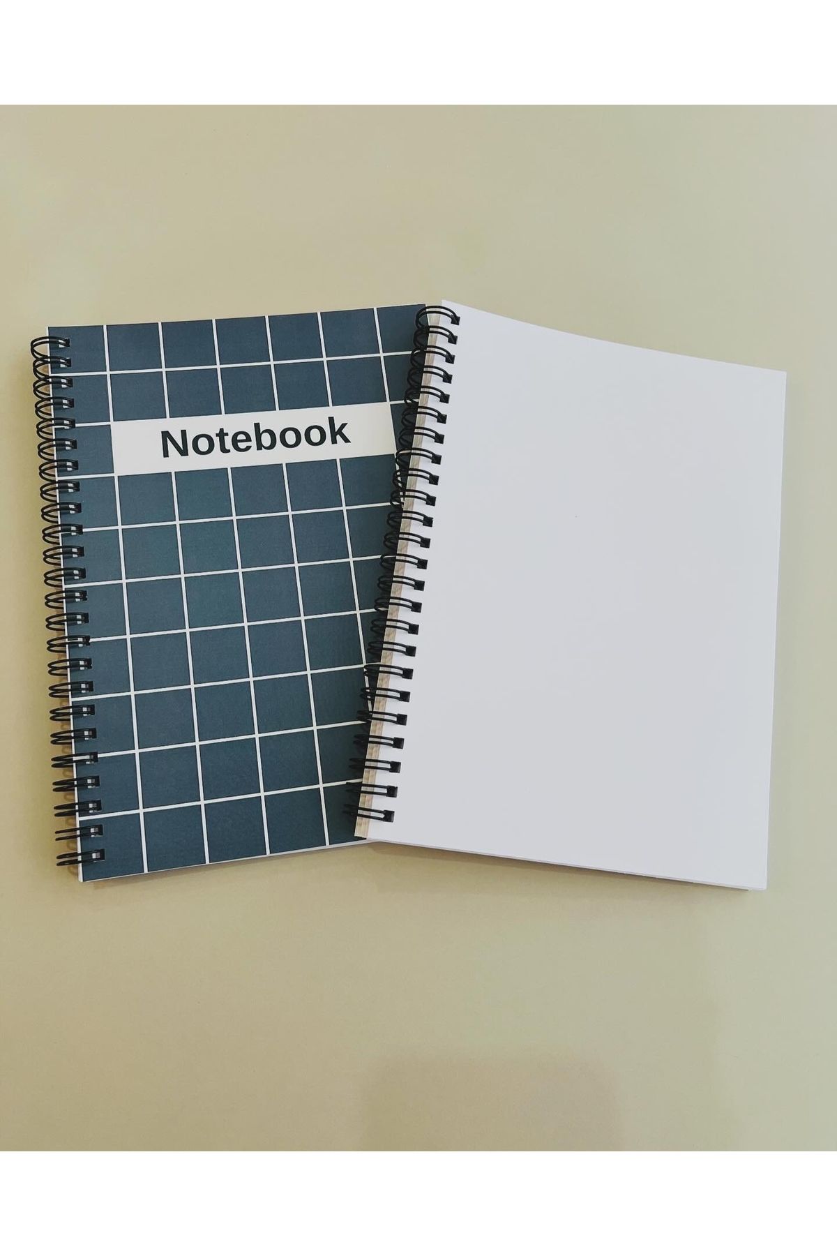 Notebook-Set of 2 Notebooks 15x21cm 60 Sheets 120 Pages Unlined Notebook Cardboard Cover 3