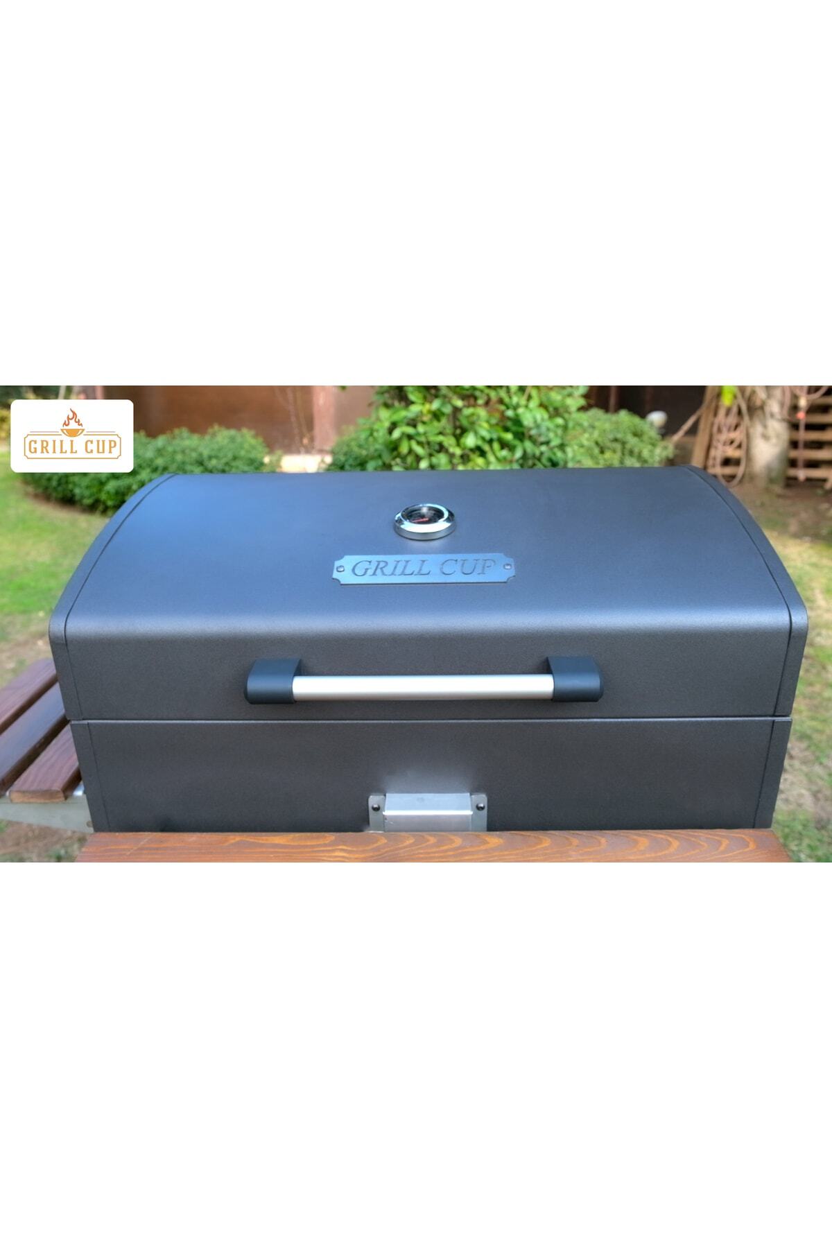 075 Cm Profesyonel Barbekü Mangal Mat Elagan Gri(DÖKÜM IZGARA DAYANIKLI MANGAL KILIFI HEDİYE) 8