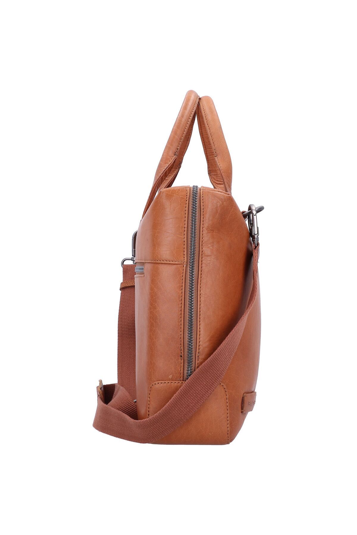 Plevier-43 cm Bazalt Leder Aktentasche - Facial Computer Fach 3