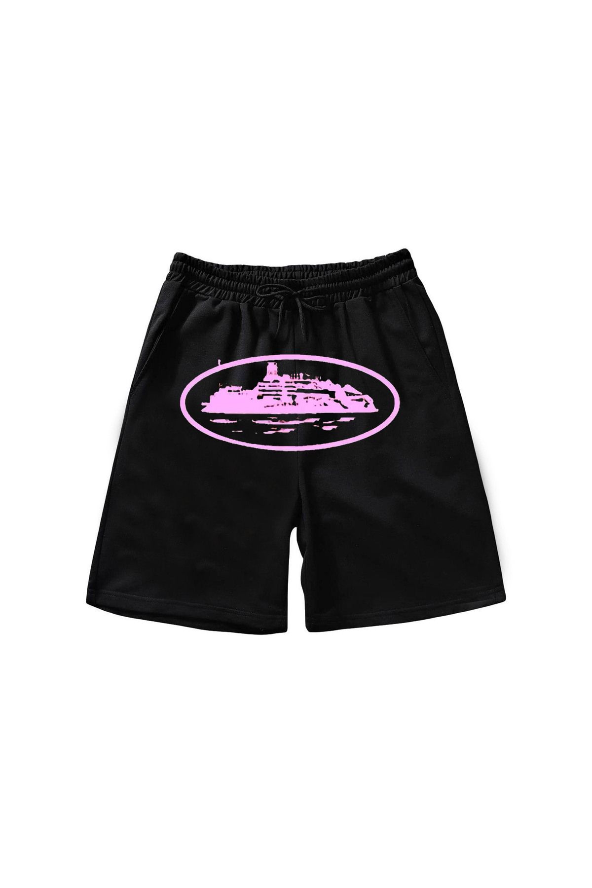 Minus Unisex Black Shorts - Corteiz Pink Printed- Trendyol