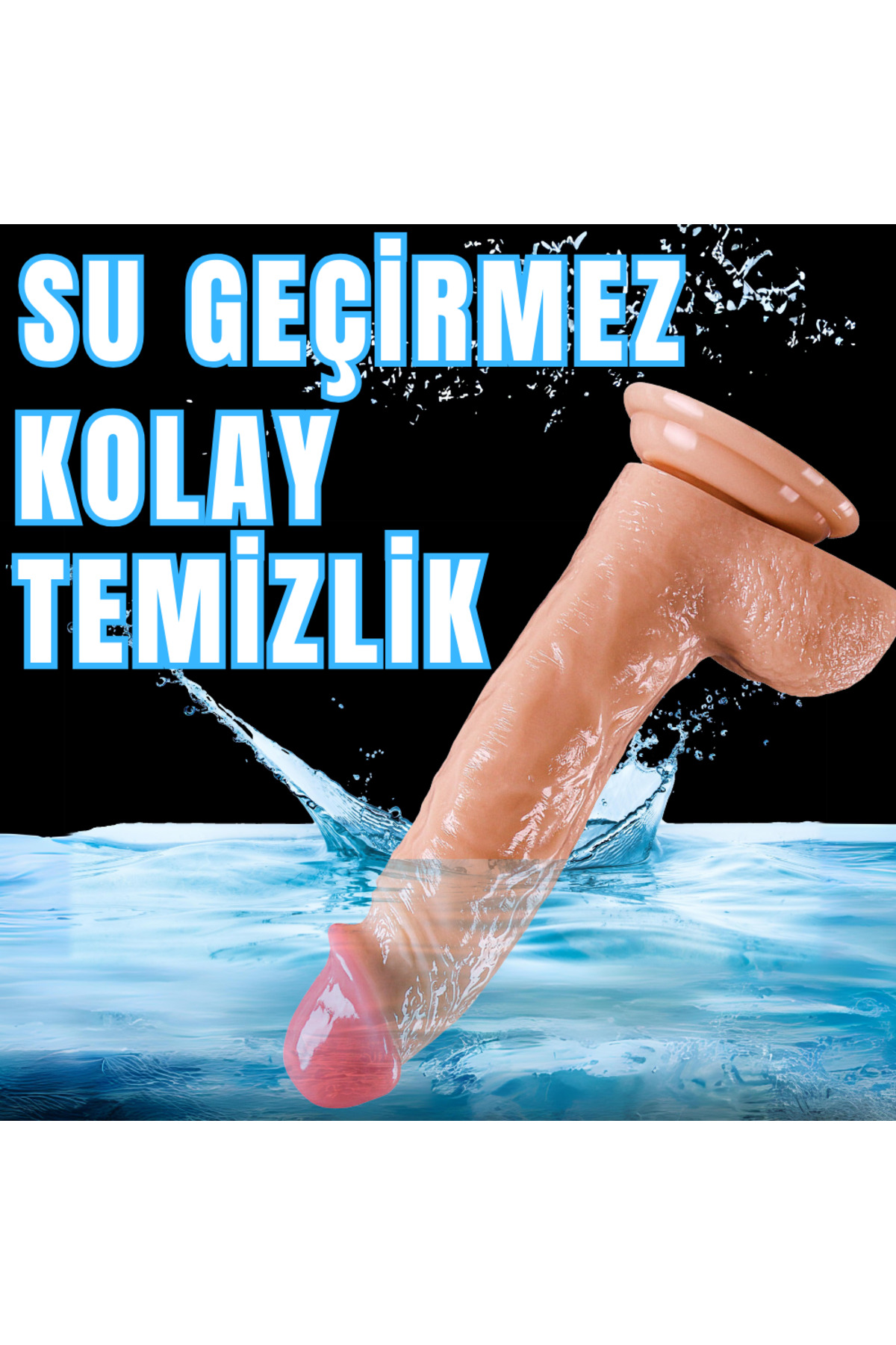 UNIQUE Realistik Dokuda Kalın Damarlı Dildo Vantuzlu Gerçekçi Yapay Penis 21CM 5