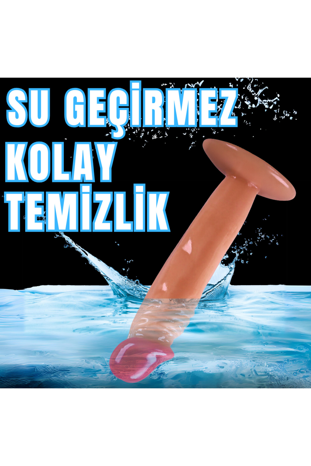 UNIQUE Realistik DokudaDildo Vantuzlu Gerçekçi Yapay Penis 17 CM 5