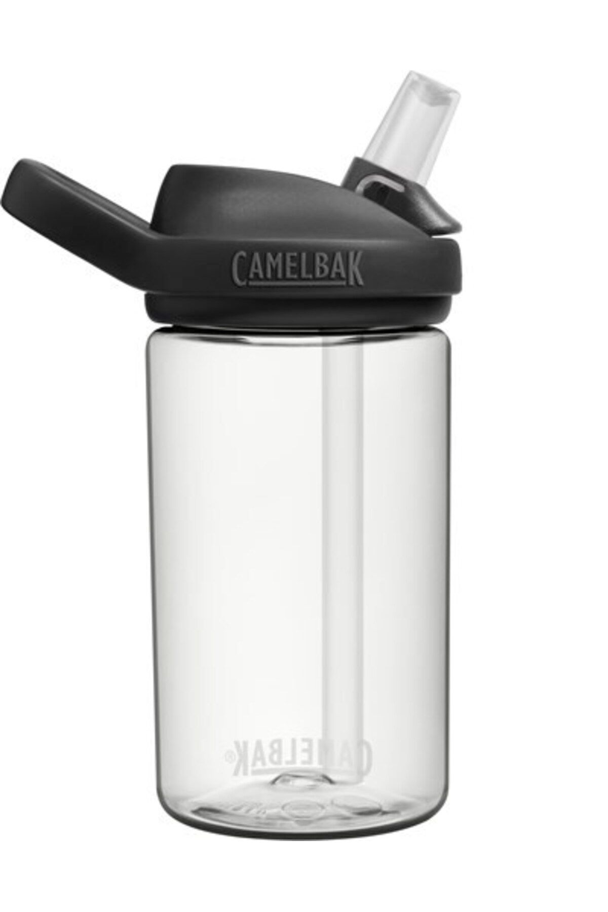 Camelbak-Eddy Clear Recycled Tritan Plastic Gray Water Bottle with Straw 400 ml 3